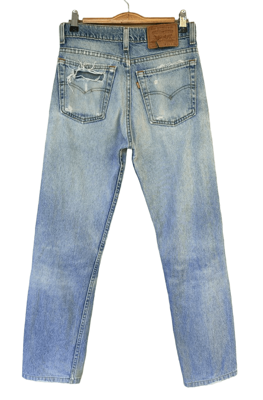 Levi's 80s Vtg Levis 505-0217 Distressed Denim 29x36 Size US 27 - 2 Thumbnail