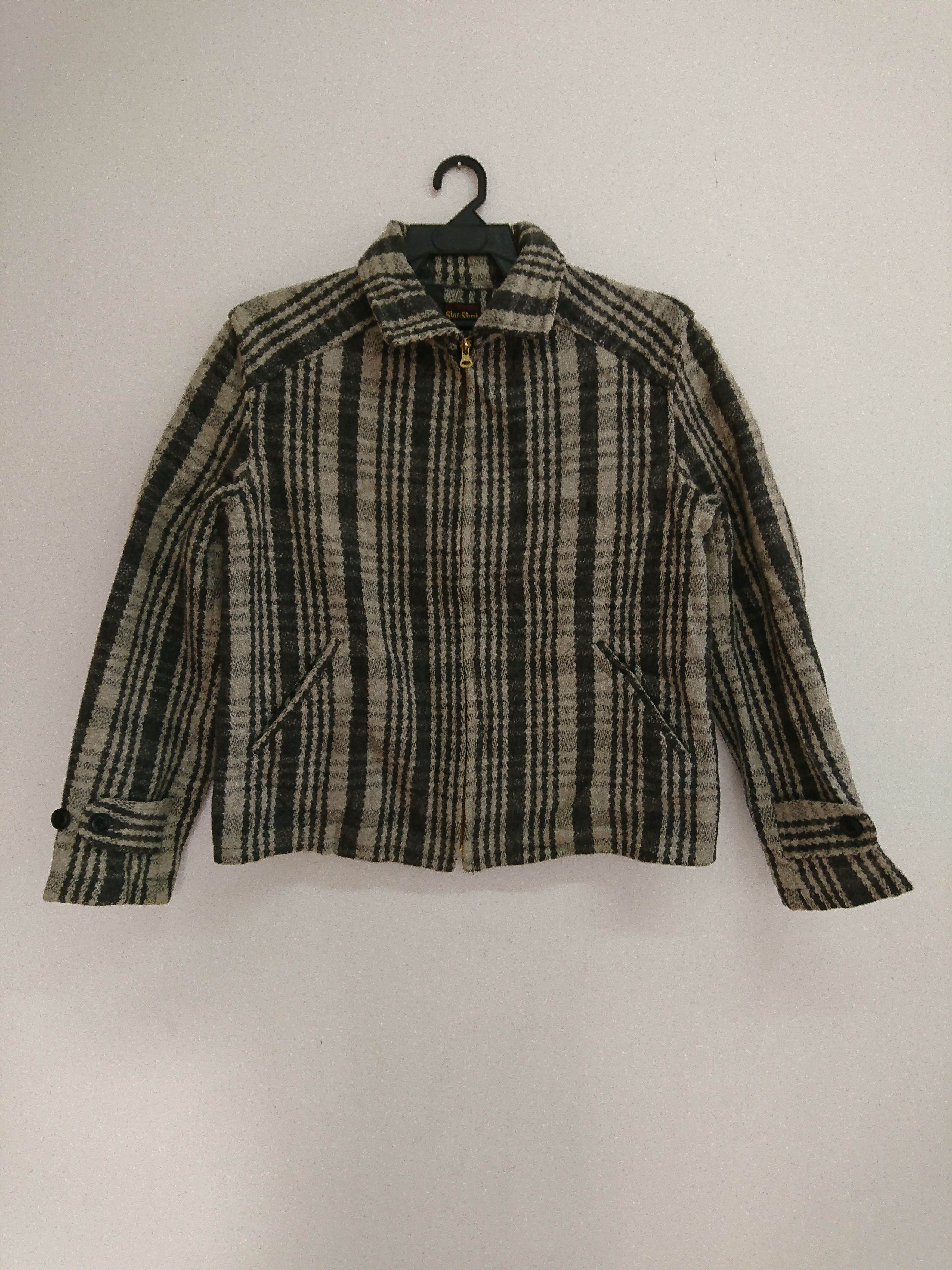 image of Slap Shot Japanese Heavy Jacket Wool Blend in Border, Men's (Size Medium)