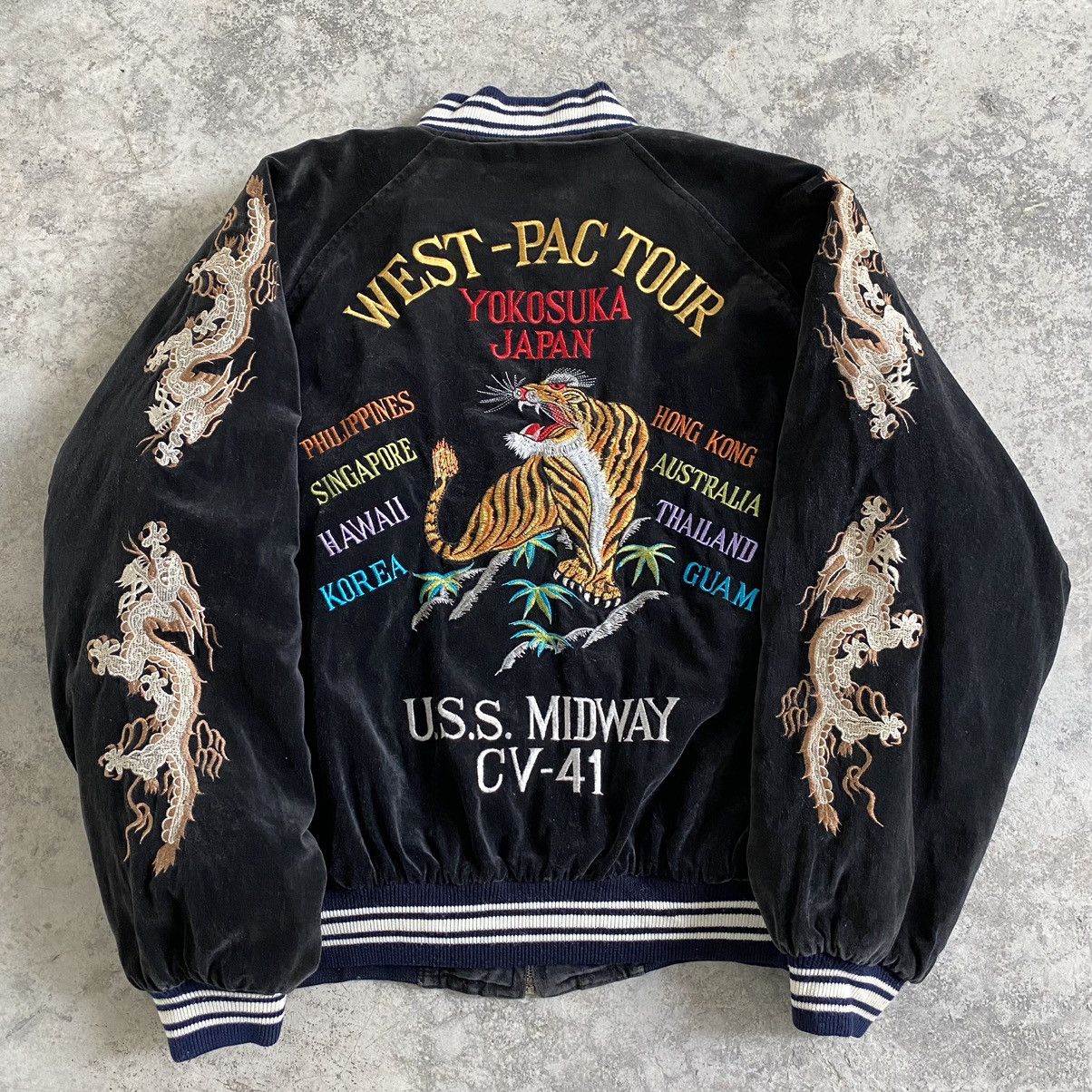 Vintage Vintage West Pac Velvet Black Sukajan Souvenir Jacket Medium Size US M / EU 48-50 / 2 - 3 Thumbnail