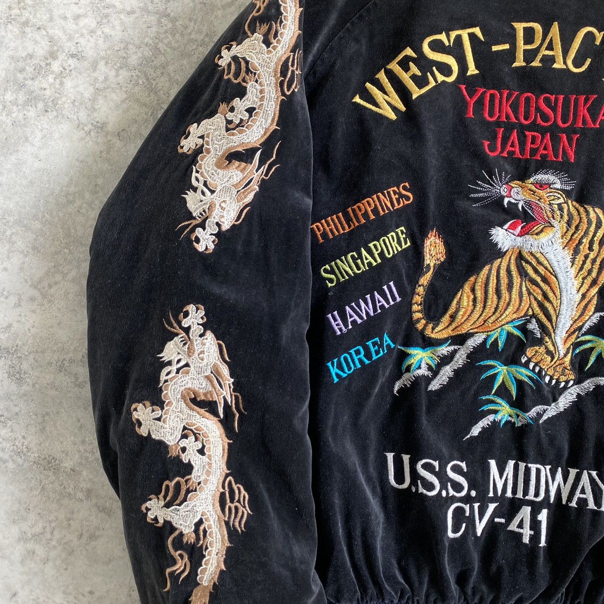 Vintage Vintage West Pac Velvet Black Sukajan Souvenir Jacket Medium Size US M / EU 48-50 / 2 - 8 Thumbnail