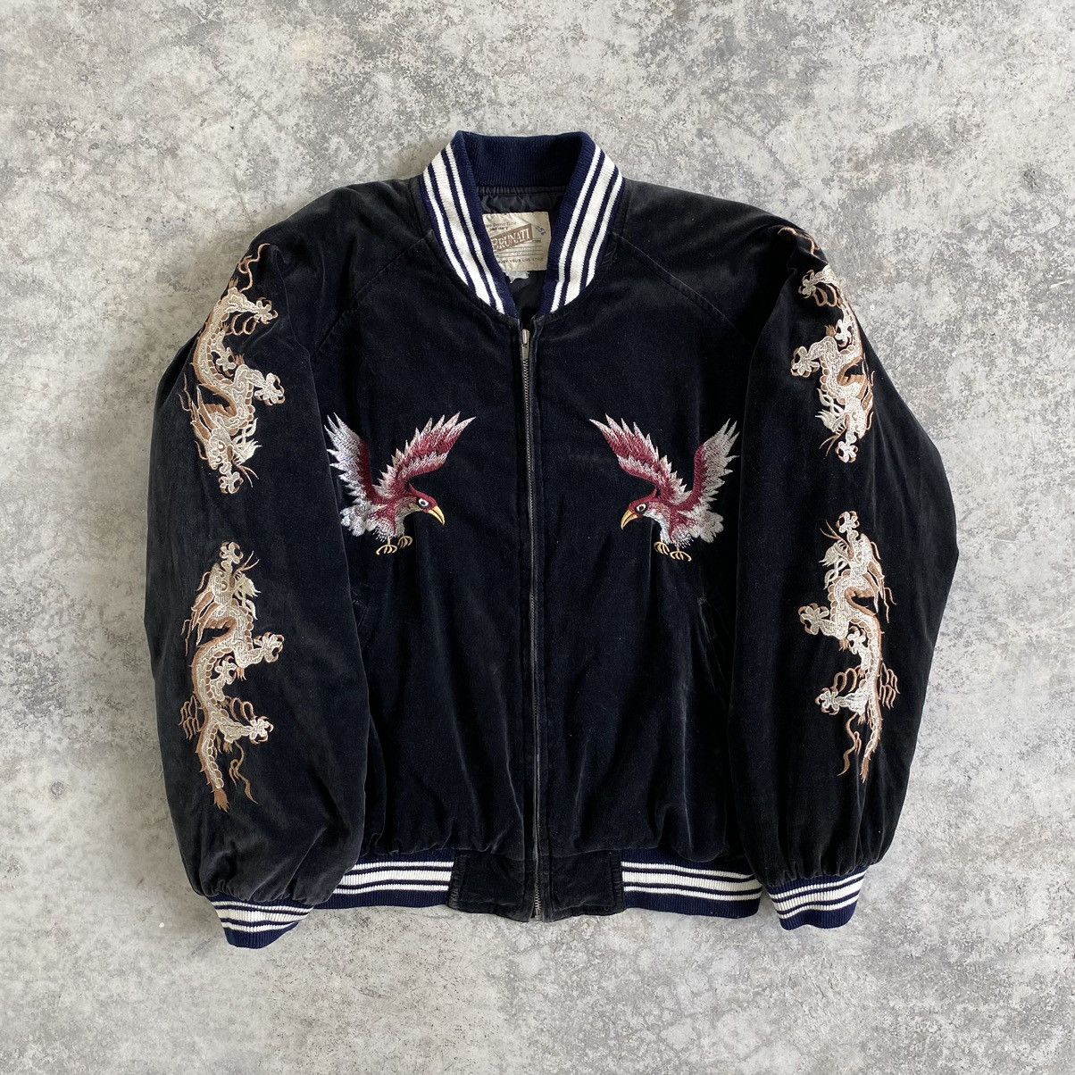 Vintage Vintage West Pac Velvet Black Sukajan Souvenir Jacket Medium Size US M / EU 48-50 / 2 - 9 Thumbnail