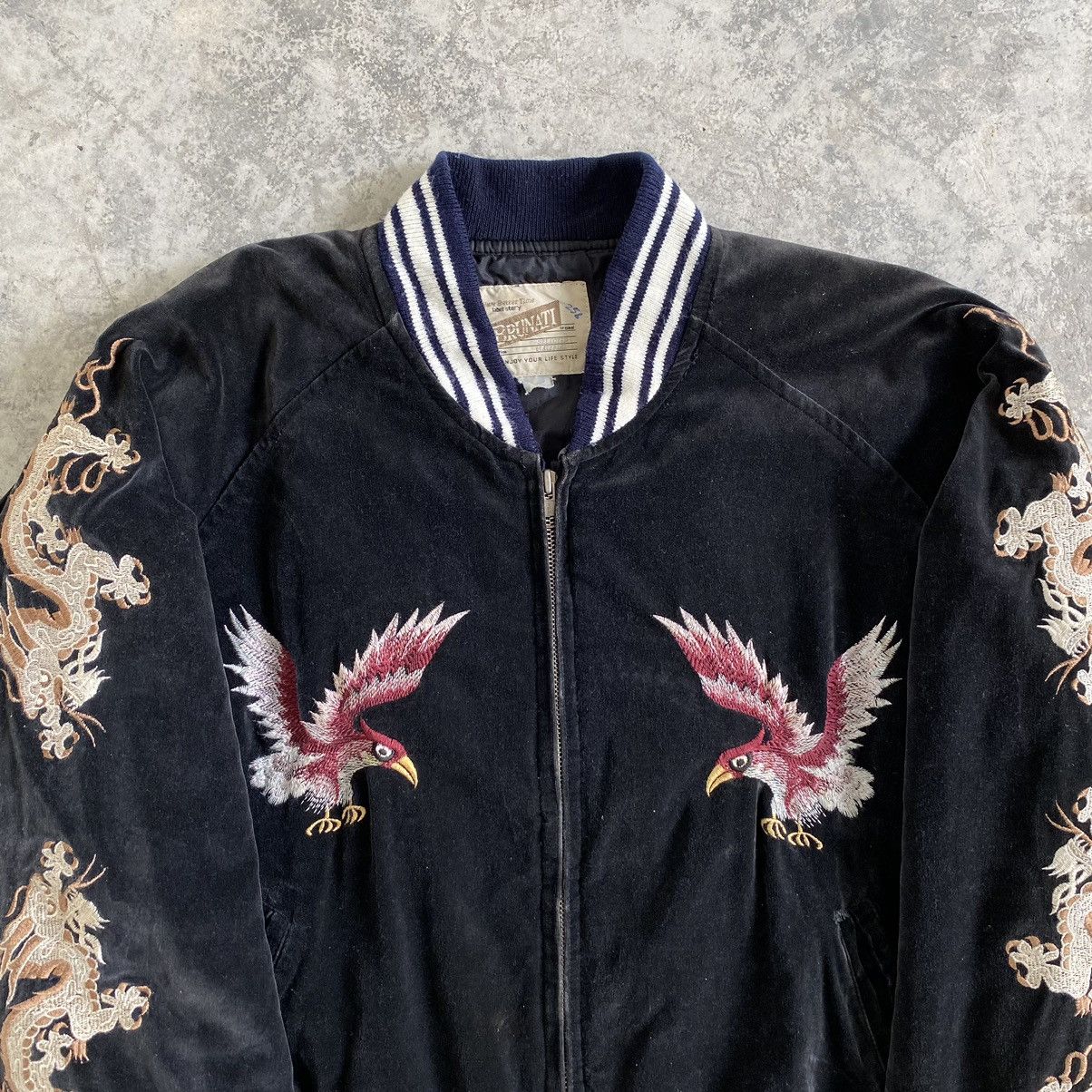 Vintage Vintage West Pac Velvet Black Sukajan Souvenir Jacket Medium Size US M / EU 48-50 / 2 - 11 Thumbnail