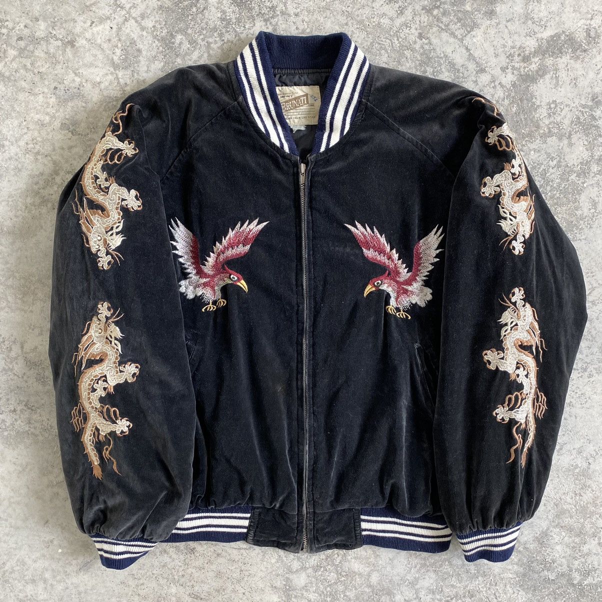 Vintage Vintage West Pac Velvet Black Sukajan Souvenir Jacket Medium Size US M / EU 48-50 / 2 - 10 Thumbnail