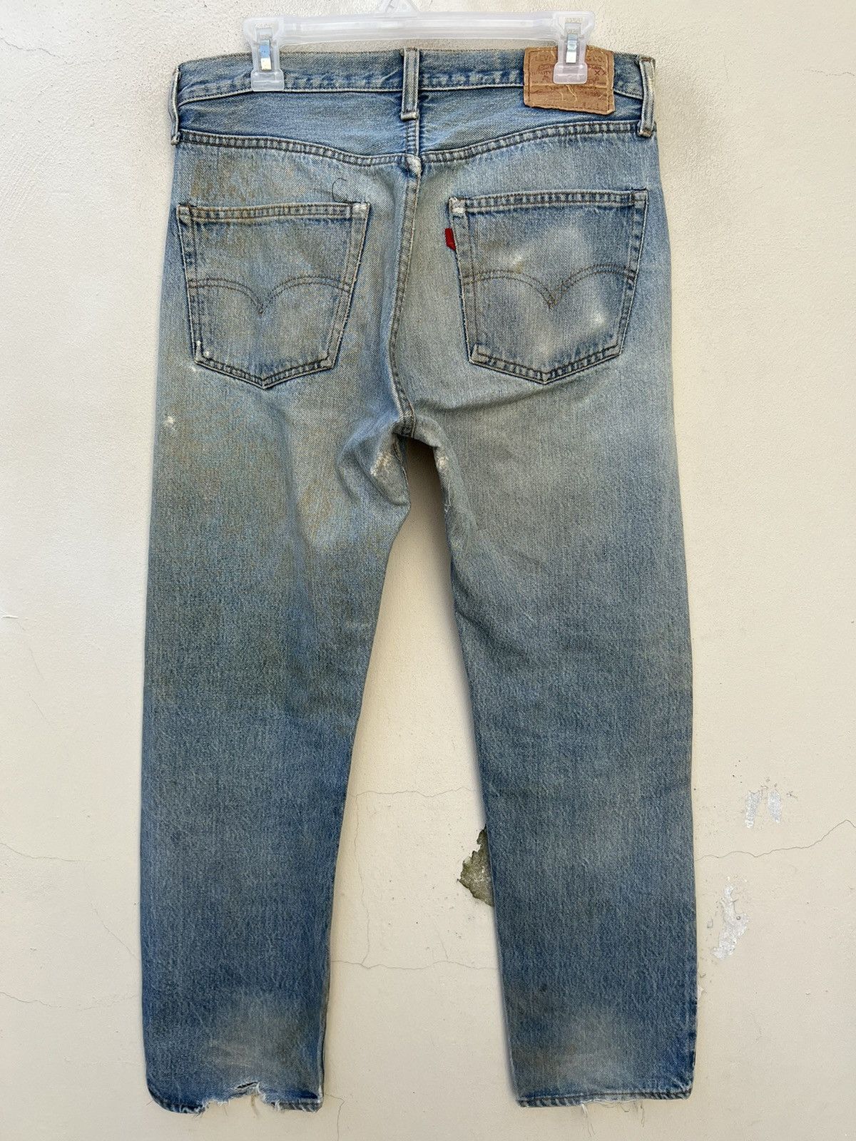 Levi's VTG 70s Levi’s 501 Redline #6 Selvedge Denim Trashed Jeans Size US 33 - 15 Thumbnail