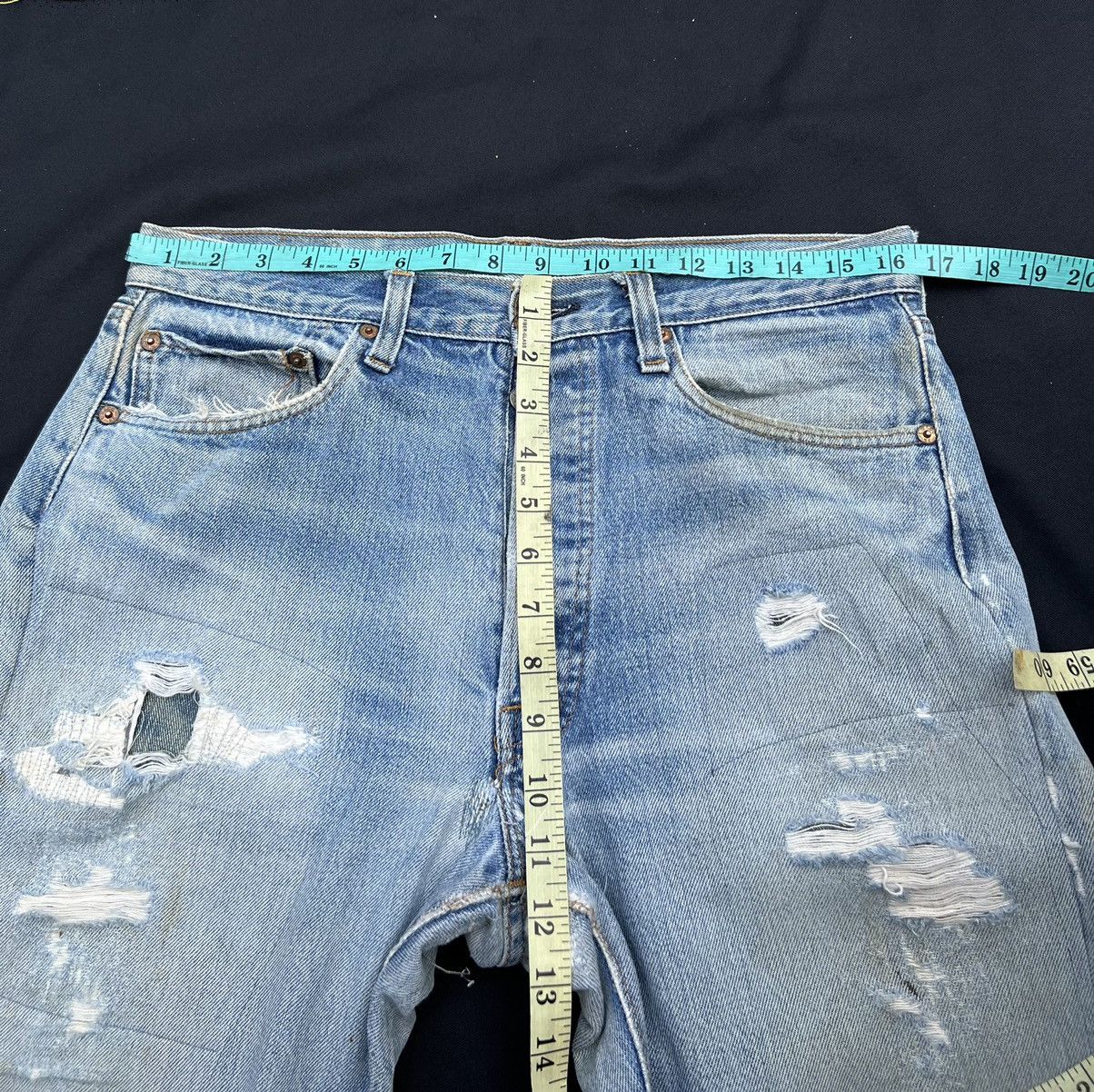 Levi's VTG 70s Levi’s 501 Redline #6 Selvedge Denim Trashed Jeans Size US 33 - 2 Thumbnail