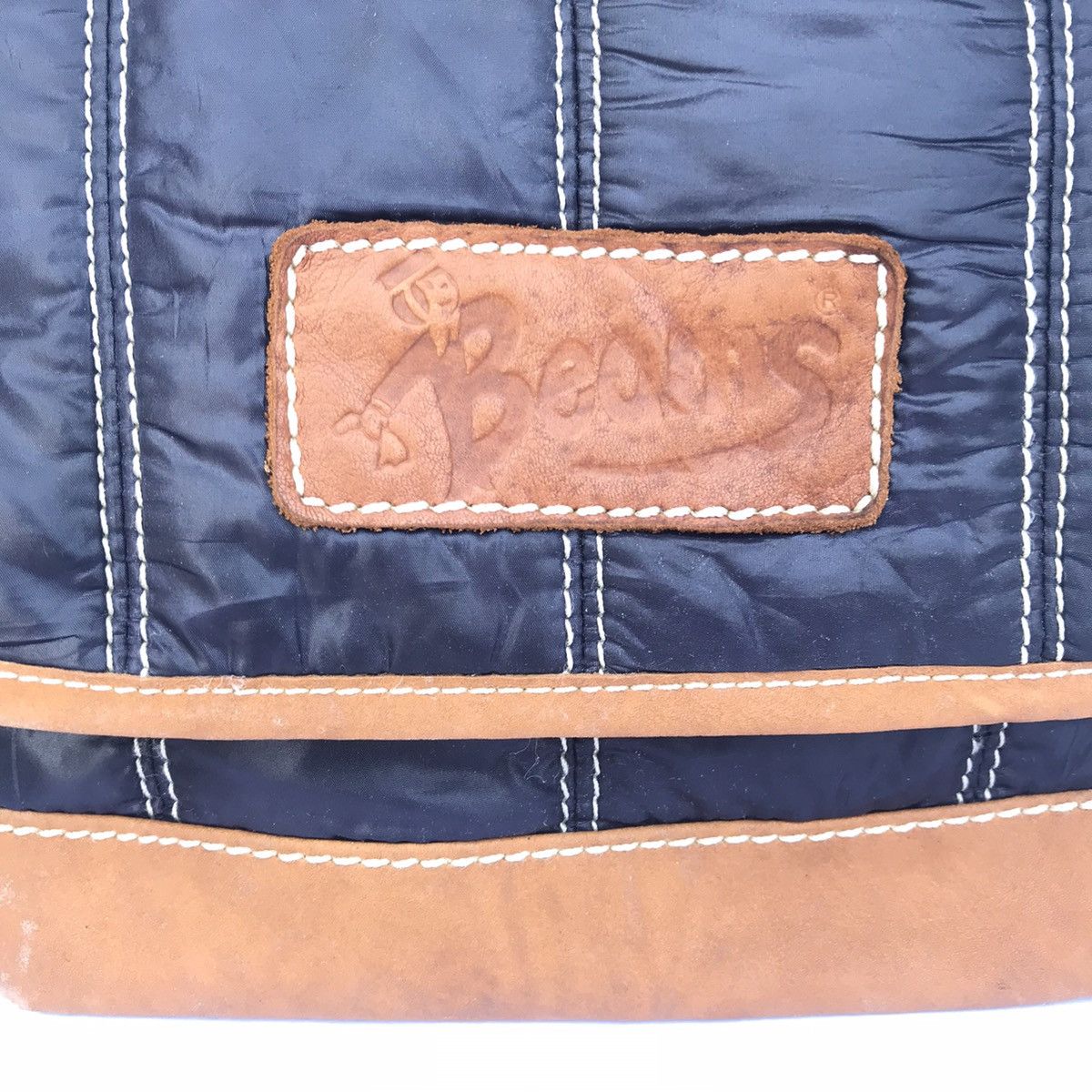 Beams Plus × Japanese Brand Vintage Beams Leather + Nylon Sling Bag Size 36 - 2 Thumbnail