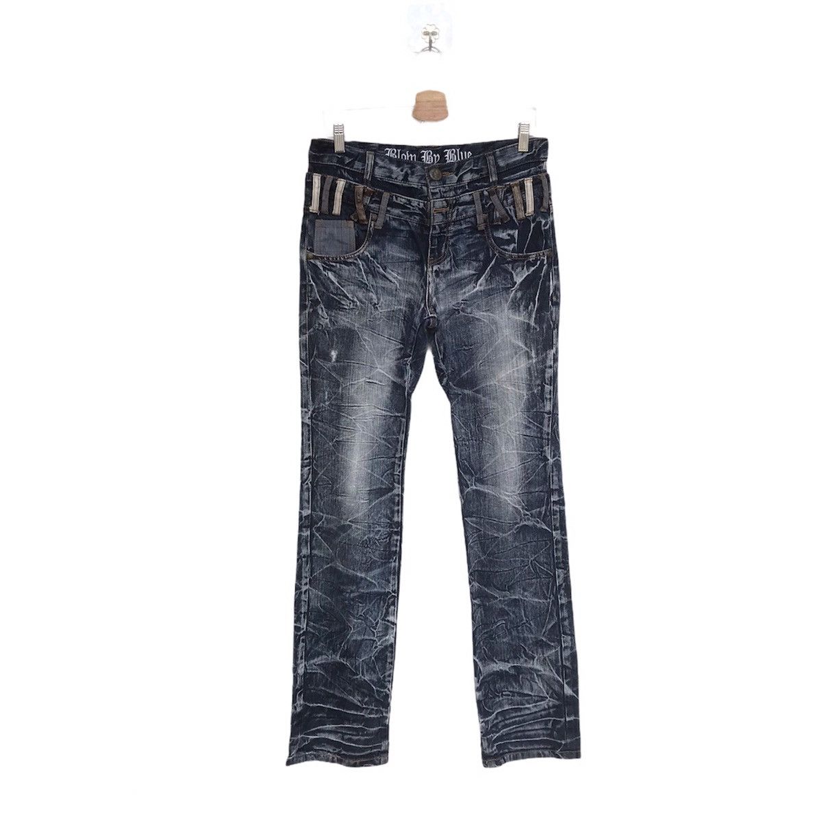 Japanese Brand Blow by Blue Mastermind skull inspired denim double waist Size US 30 / EU 46 - 1 Thumbnail