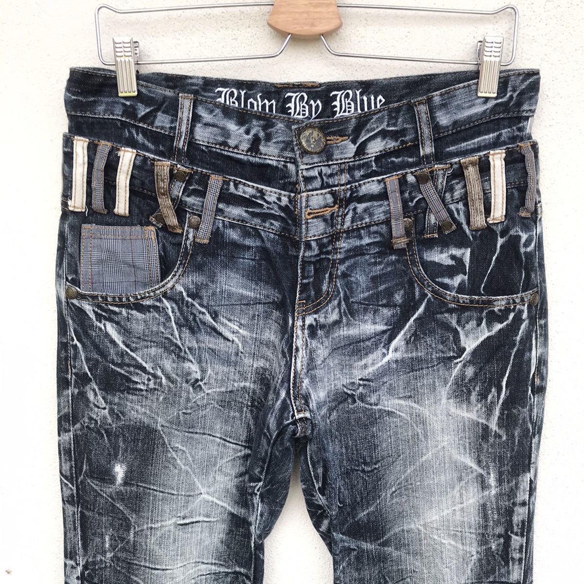 Japanese Brand Blow by Blue Mastermind skull inspired denim double waist Size US 30 / EU 46 - 11 Thumbnail