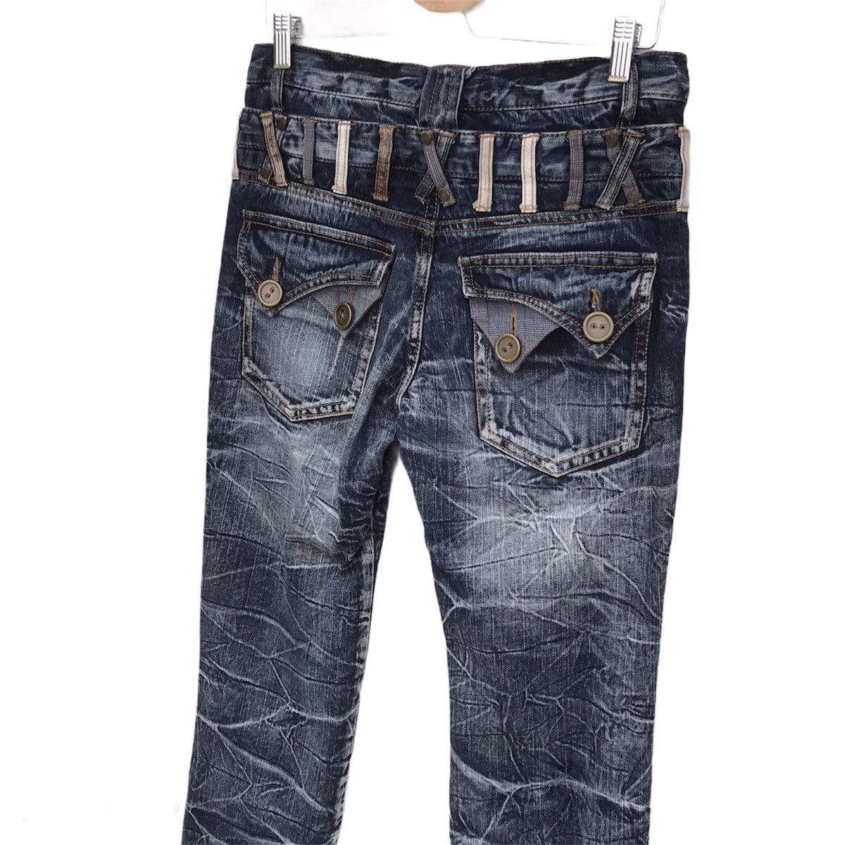 Japanese Brand Blow by Blue Mastermind skull inspired denim double waist Size US 30 / EU 46 - 8 Thumbnail