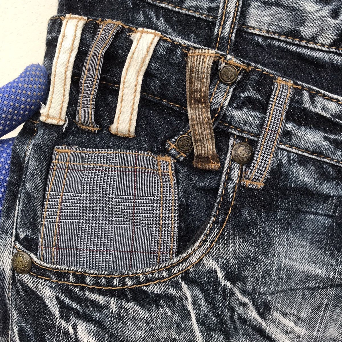 Japanese Brand Blow by Blue Mastermind skull inspired denim double waist Size US 30 / EU 46 - 13 Thumbnail