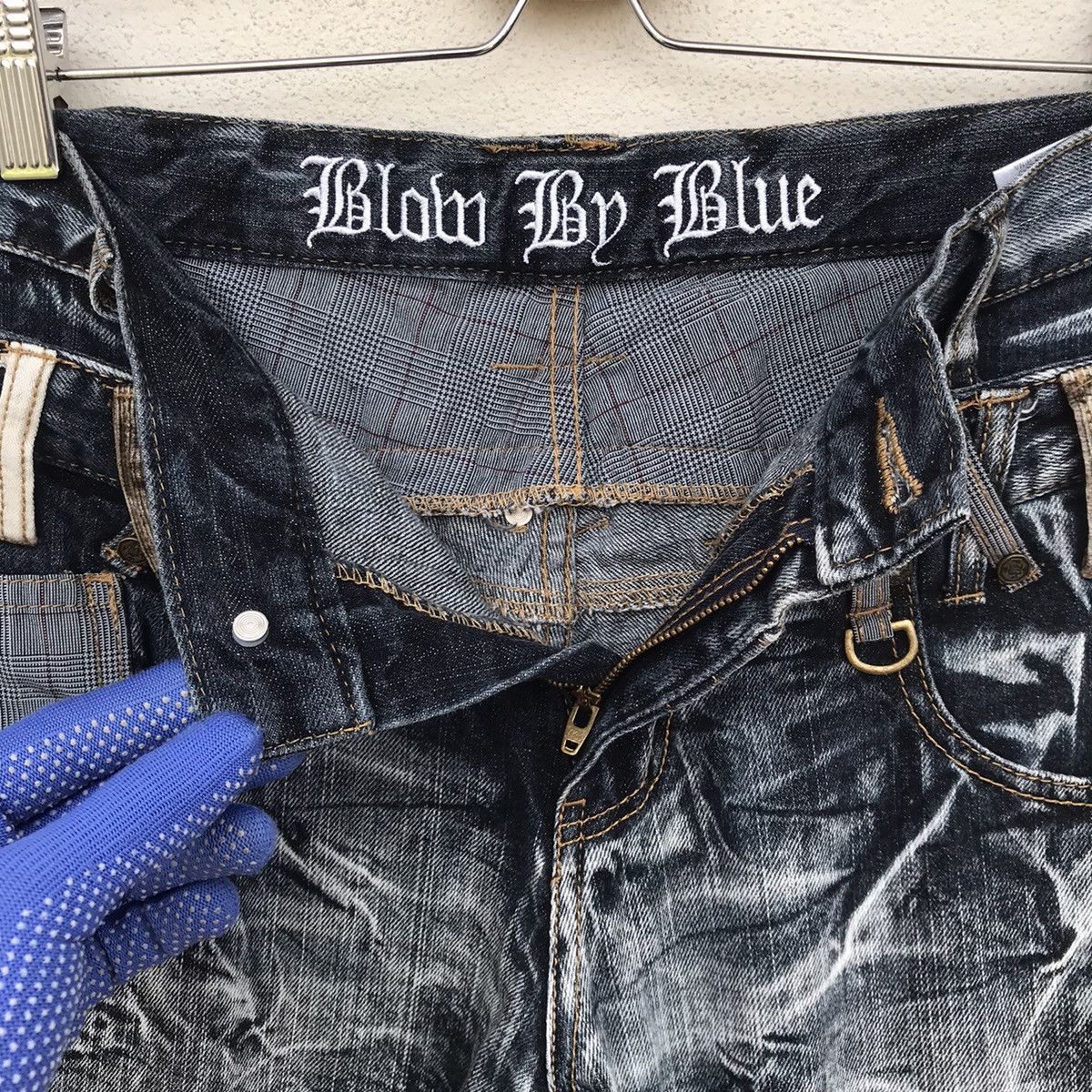 Japanese Brand Blow by Blue Mastermind skull inspired denim double waist Size US 30 / EU 46 - 15 Thumbnail