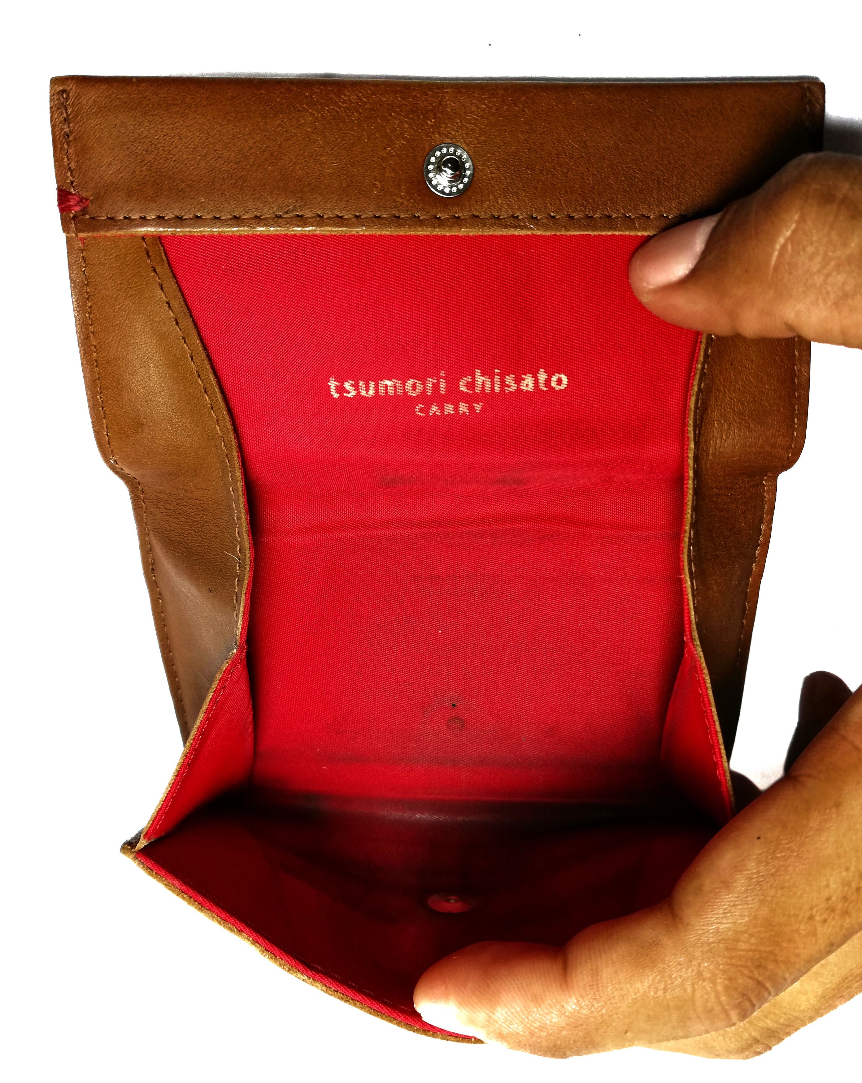 Genuine Leather × Issey Miyake × Tsumori Chisato 🔥Tsumori Chisato Carry Button High Crown 3 Wallet🔥 Size ONE SIZE - 3 Thumbnail
