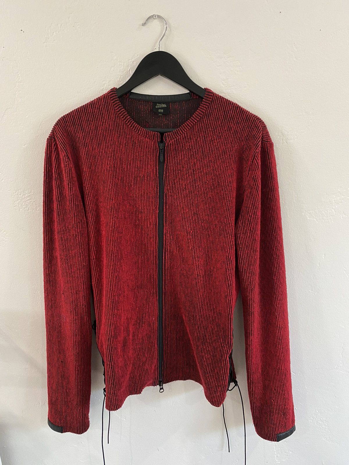 Jean Paul Gaultier Jean Paul Gaultier red zip up sweater Size US M / EU 48-50 / 2 - 1 Thumbnail