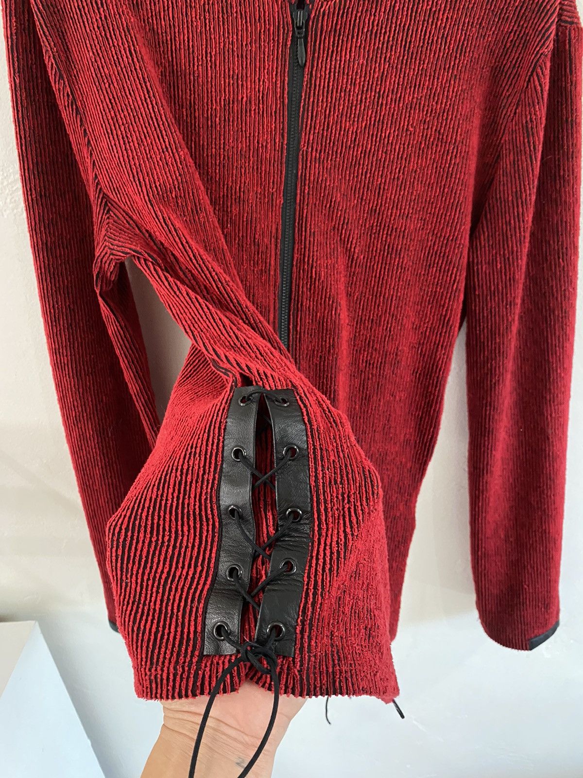 Jean Paul Gaultier Jean Paul Gaultier red zip up sweater Size US M / EU 48-50 / 2 - 2 Thumbnail