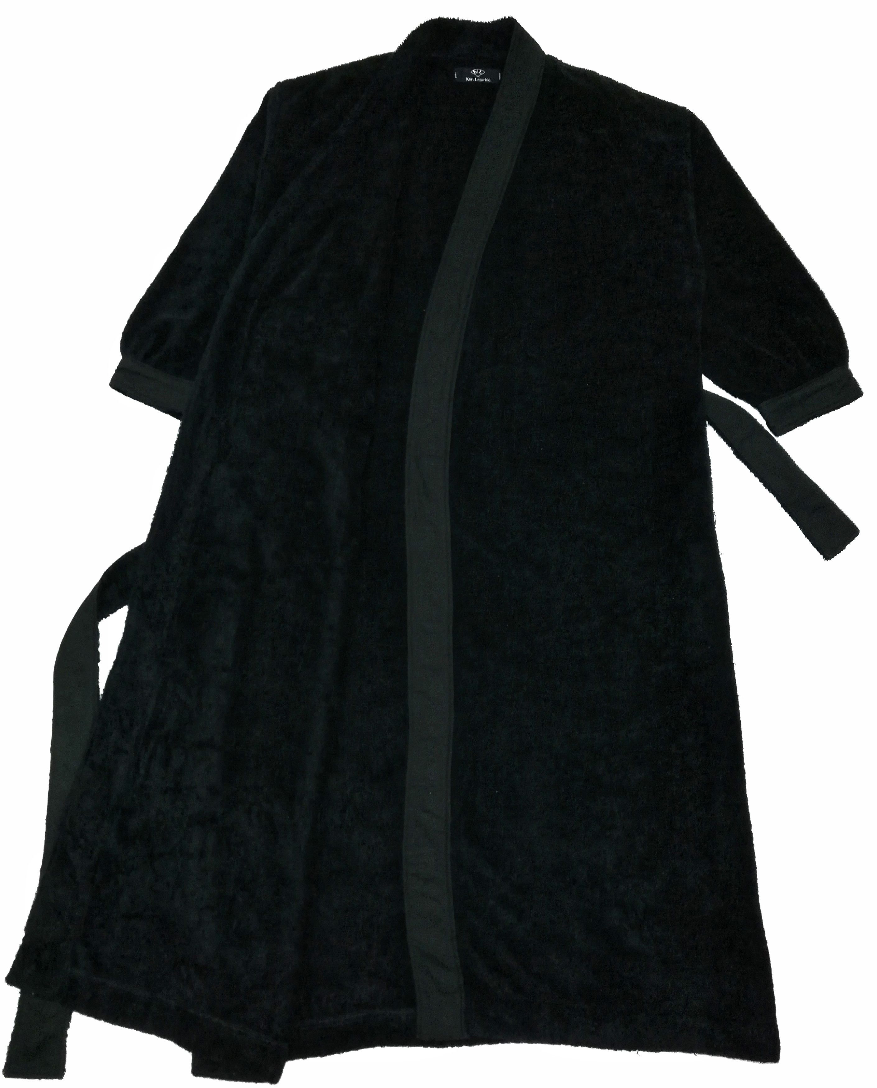 Karl Lagerfeld × Other 🔥Luxury Karl Lagerfeld Black Towel Fleece Long Jacket🔥 Size US M / EU 48-50 / 2 - 5 Thumbnail