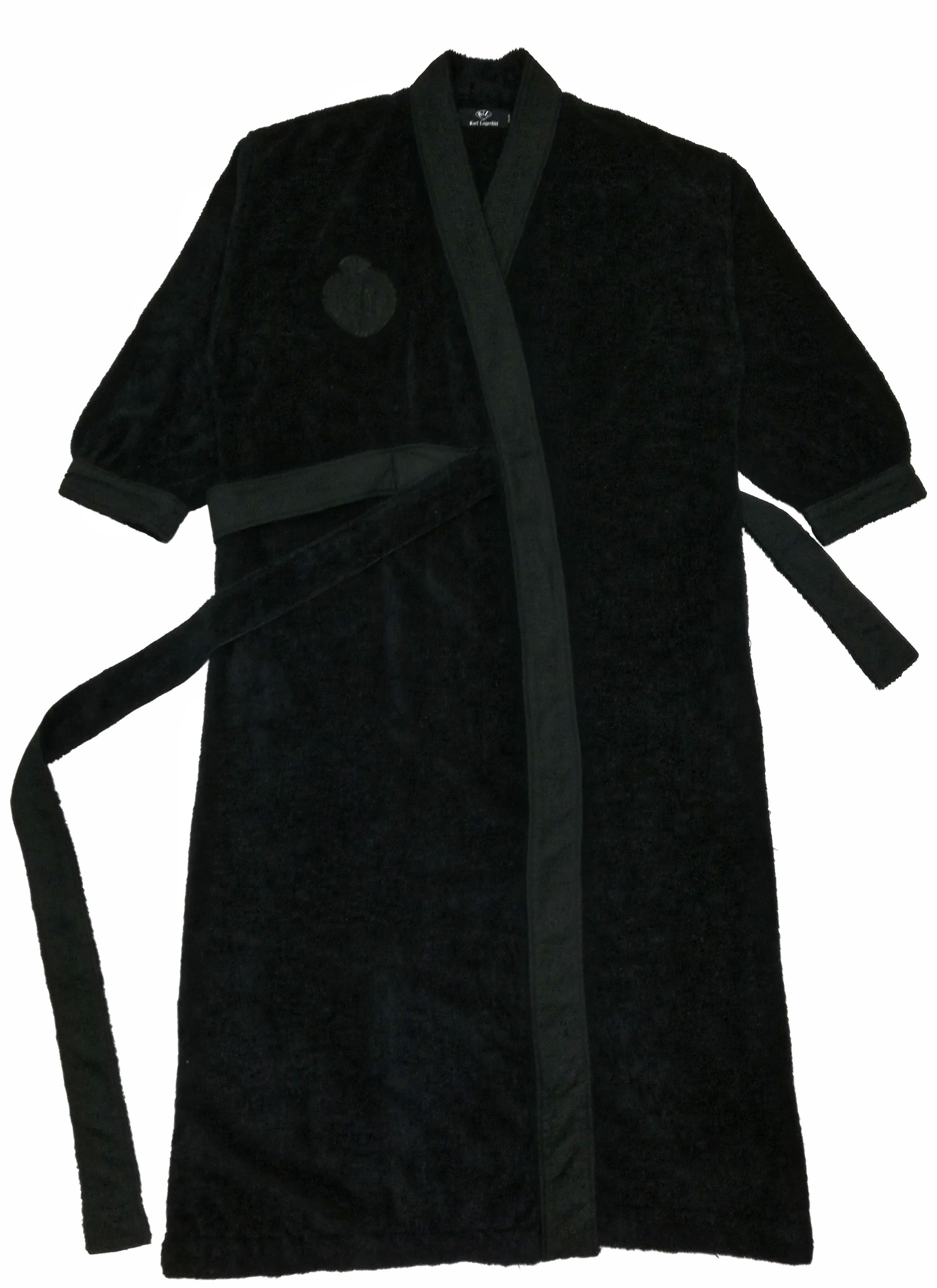 Karl Lagerfeld × Other 🔥Luxury Karl Lagerfeld Black Towel Fleece Long Jacket🔥 Size US M / EU 48-50 / 2 - 1 Thumbnail
