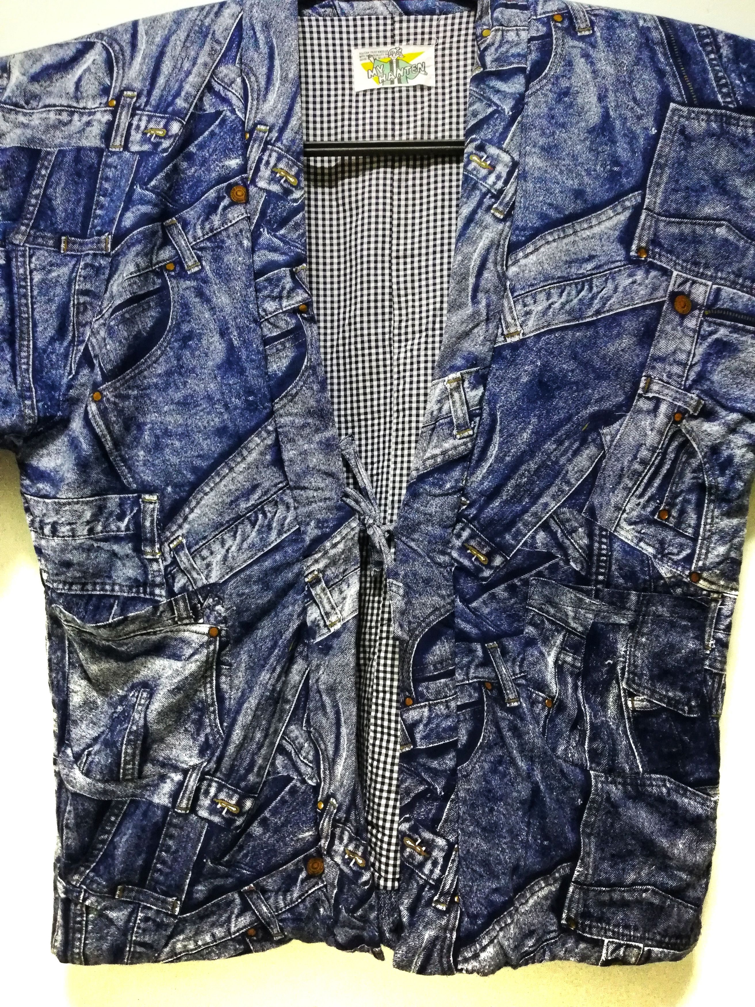 Art Comes First × Japanese Brand 🔥Hanten Kimono Japanese All Over Printed Jeans Style🔥 Size US L / EU 52-54 / 3 - 5 Thumbnail