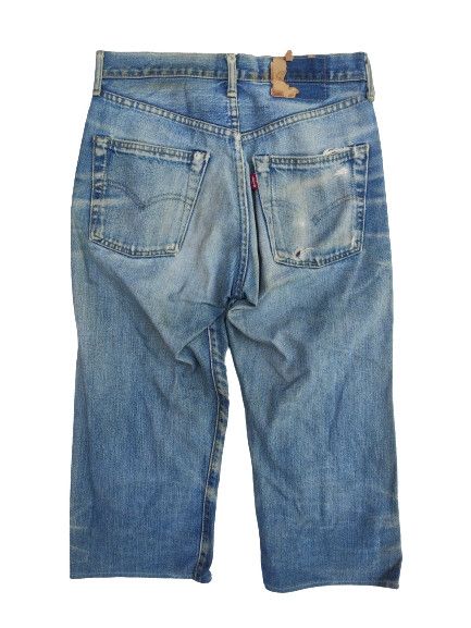 Levi's 🔥 VINTAGE LEVI'S 503xx SHORT PANTS BIG E SELVEDGE PATCHWORK Size US 29 - 2 Thumbnail