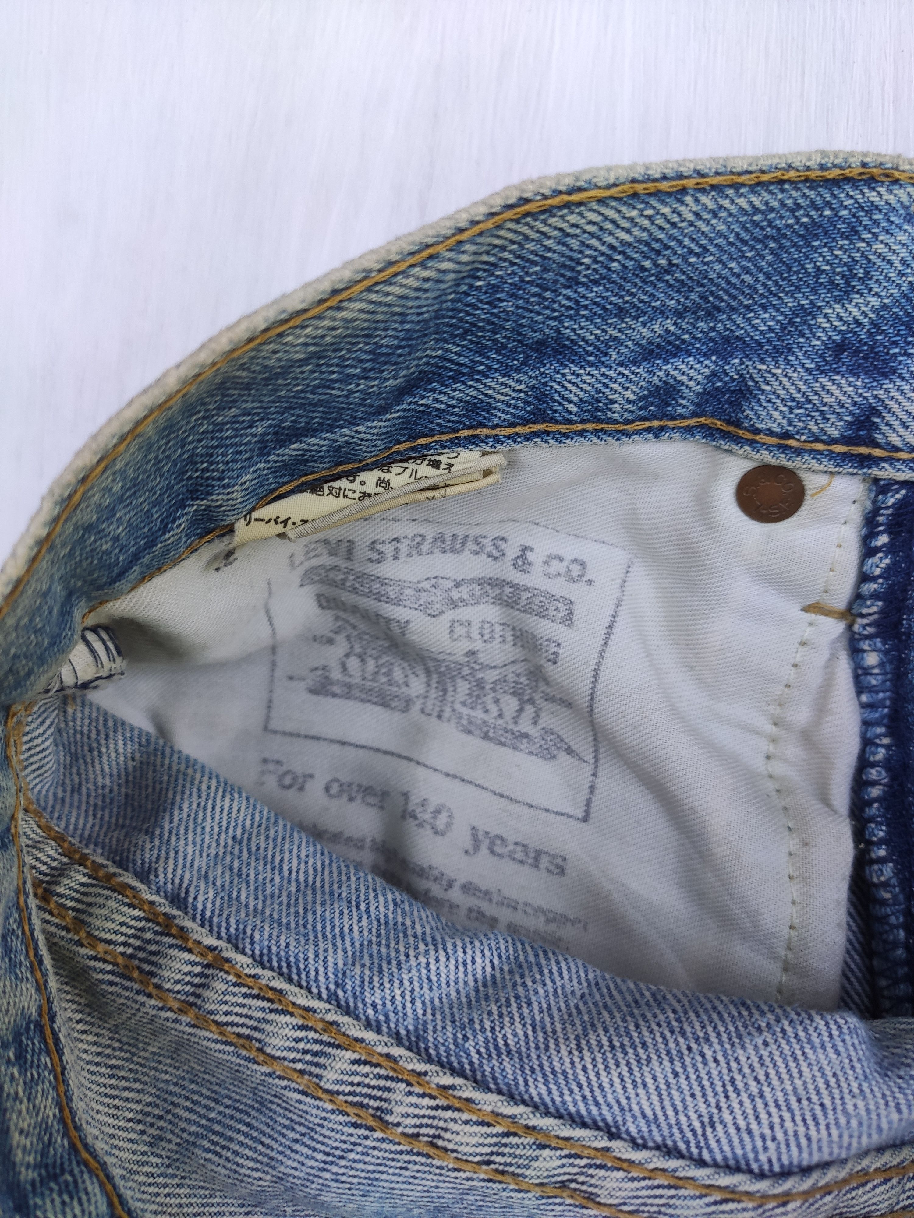 Levi's 🔥 VINTAGE LEVI'S 503xx SHORT PANTS BIG E SELVEDGE PATCHWORK Size US 29 - 9 Thumbnail