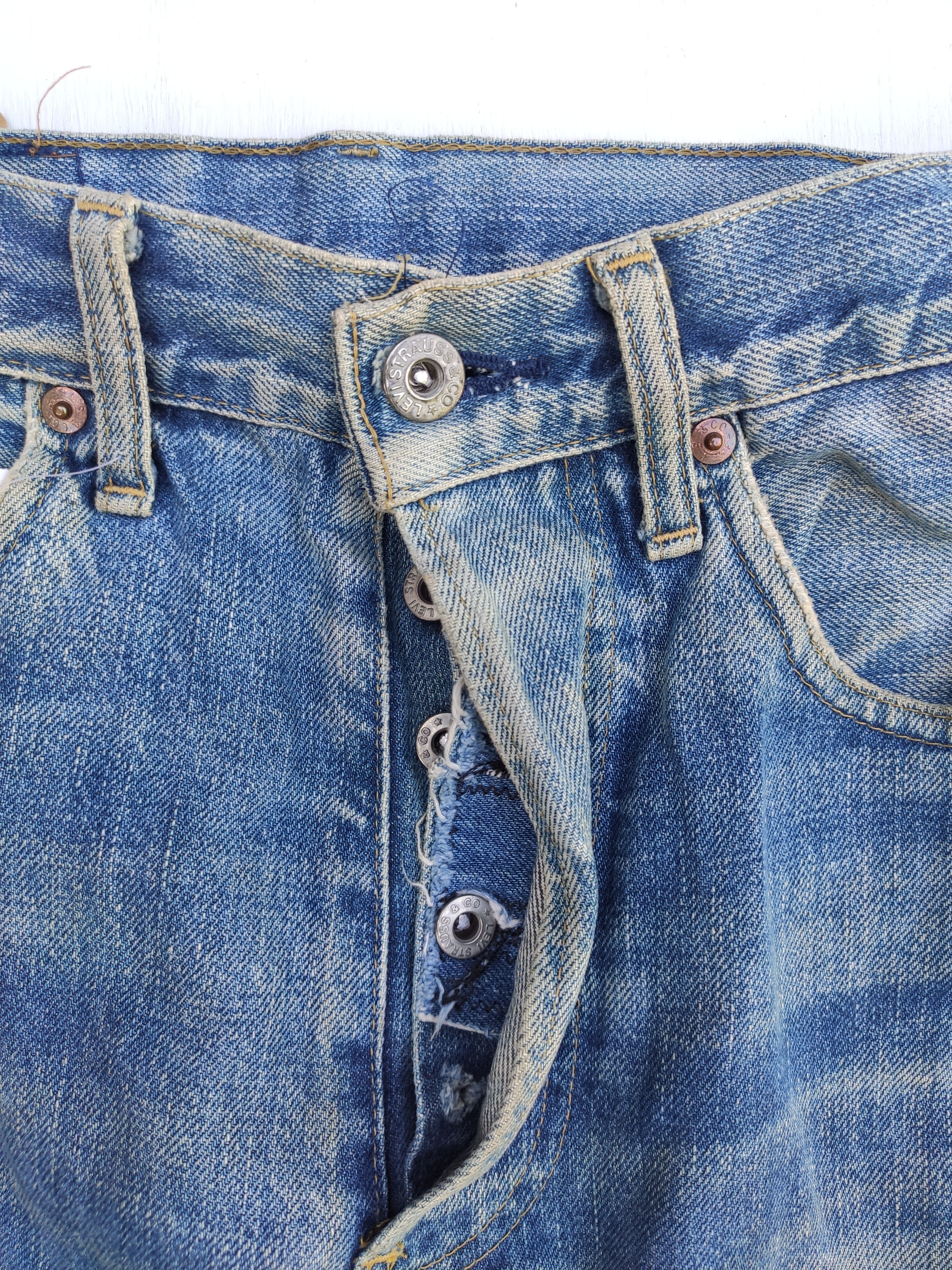 Levi's 🔥 VINTAGE LEVI'S 503xx SHORT PANTS BIG E SELVEDGE PATCHWORK Size US 29 - 5 Thumbnail