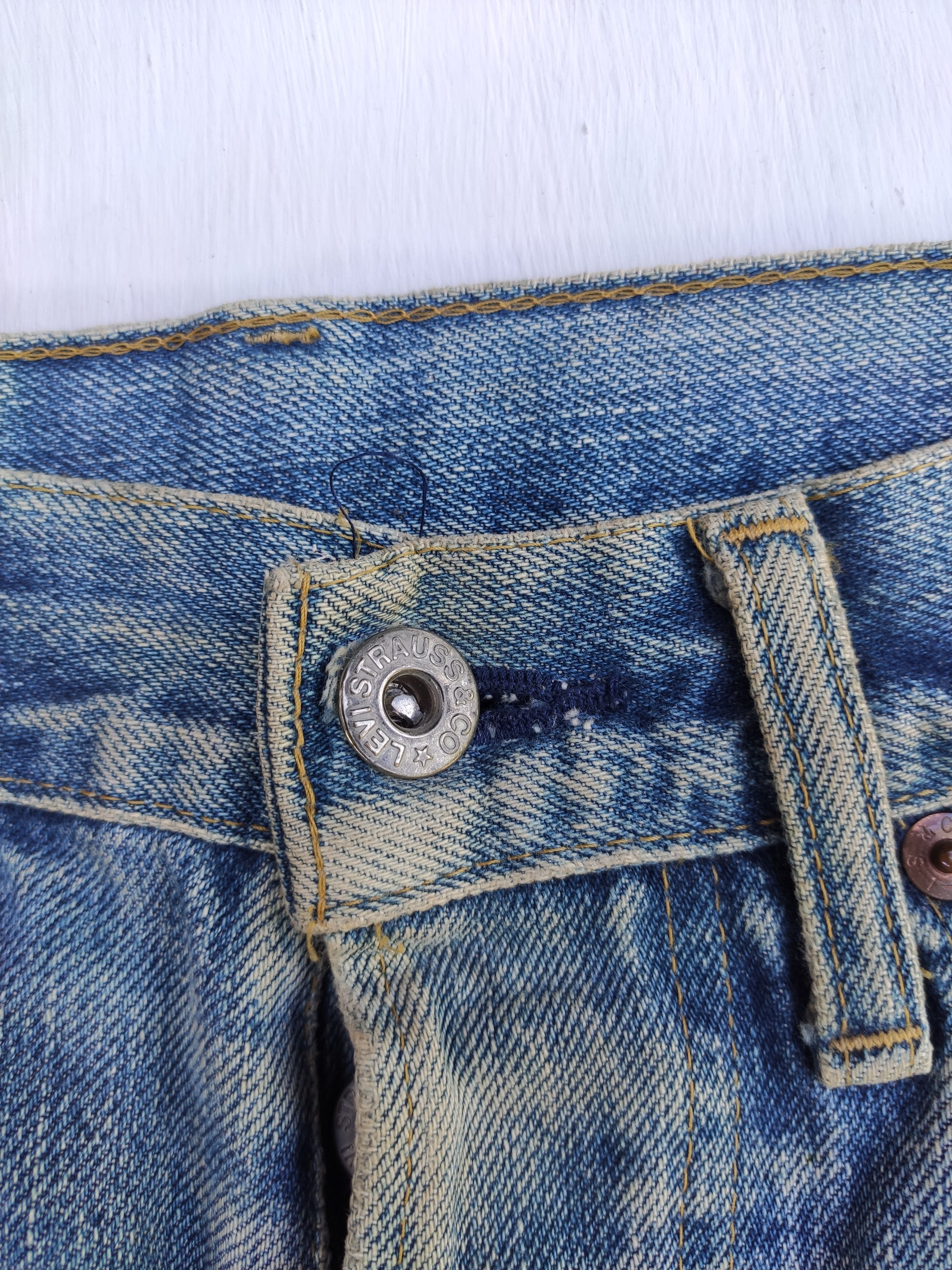 Levi's 🔥 VINTAGE LEVI'S 503xx SHORT PANTS BIG E SELVEDGE PATCHWORK Size US 29 - 3 Thumbnail