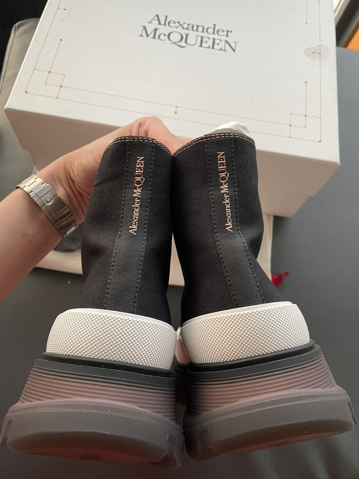 Alexander McQueen × MCQ Super Runway Limited Edition Brand New Rare Tread Boots Size US 12 / EU 45 - 6 Thumbnail