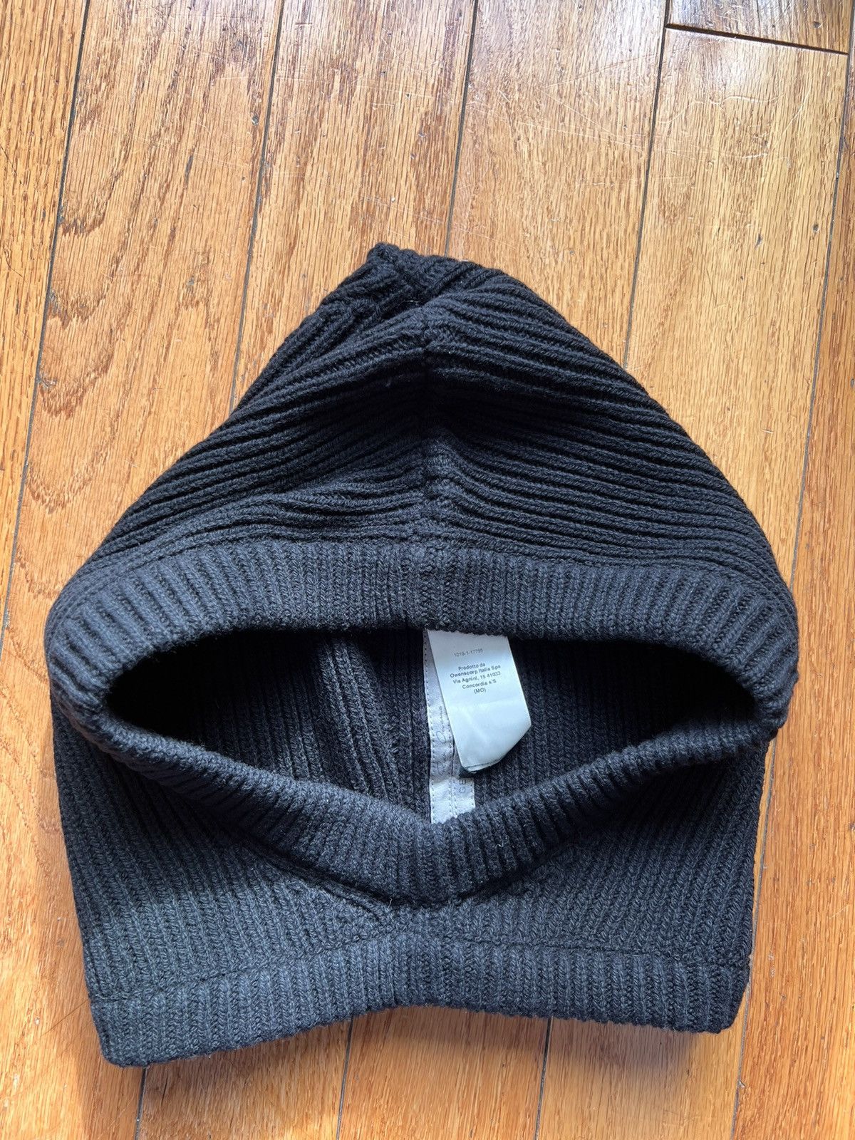 Rick Owens RICK OWENS FW21 GETHSEMANE RUNWAY HOOD IN RECYCLED CASHMERE Size ONE SIZE - 4 Thumbnail