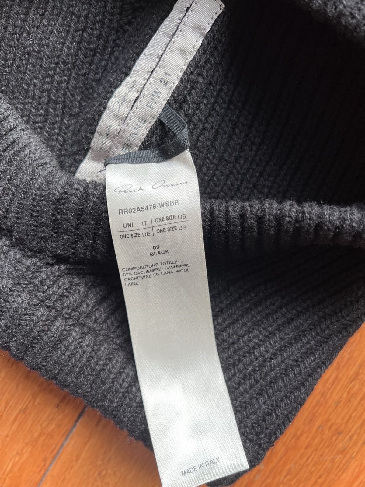 Rick Owens RICK OWENS FW21 GETHSEMANE RUNWAY HOOD IN RECYCLED CASHMERE Size ONE SIZE - 6 Thumbnail