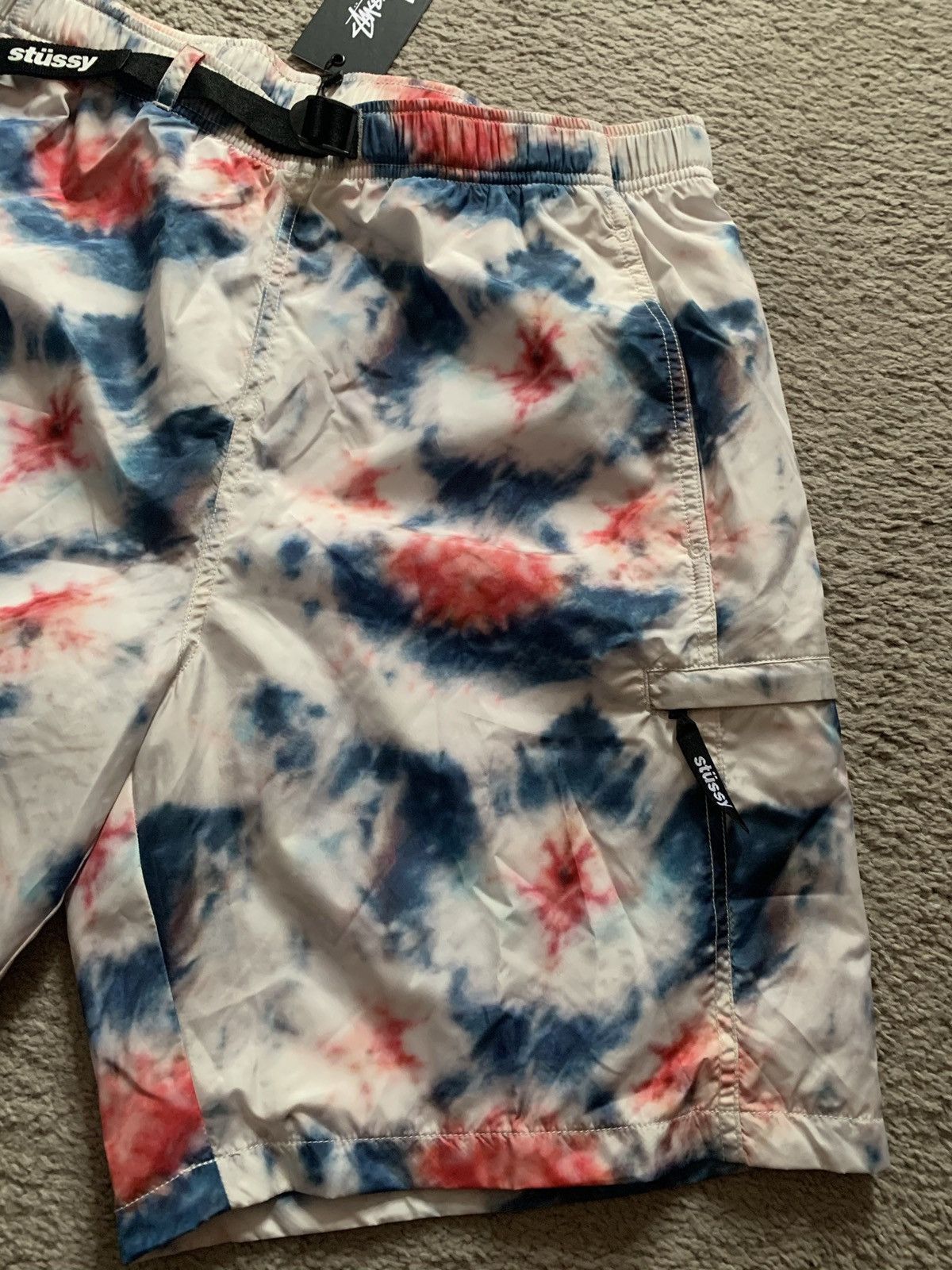 Stussy STUSSY BELTED TIE-DYE SHORTS Size US 34 / EU 50 - 5 Thumbnail