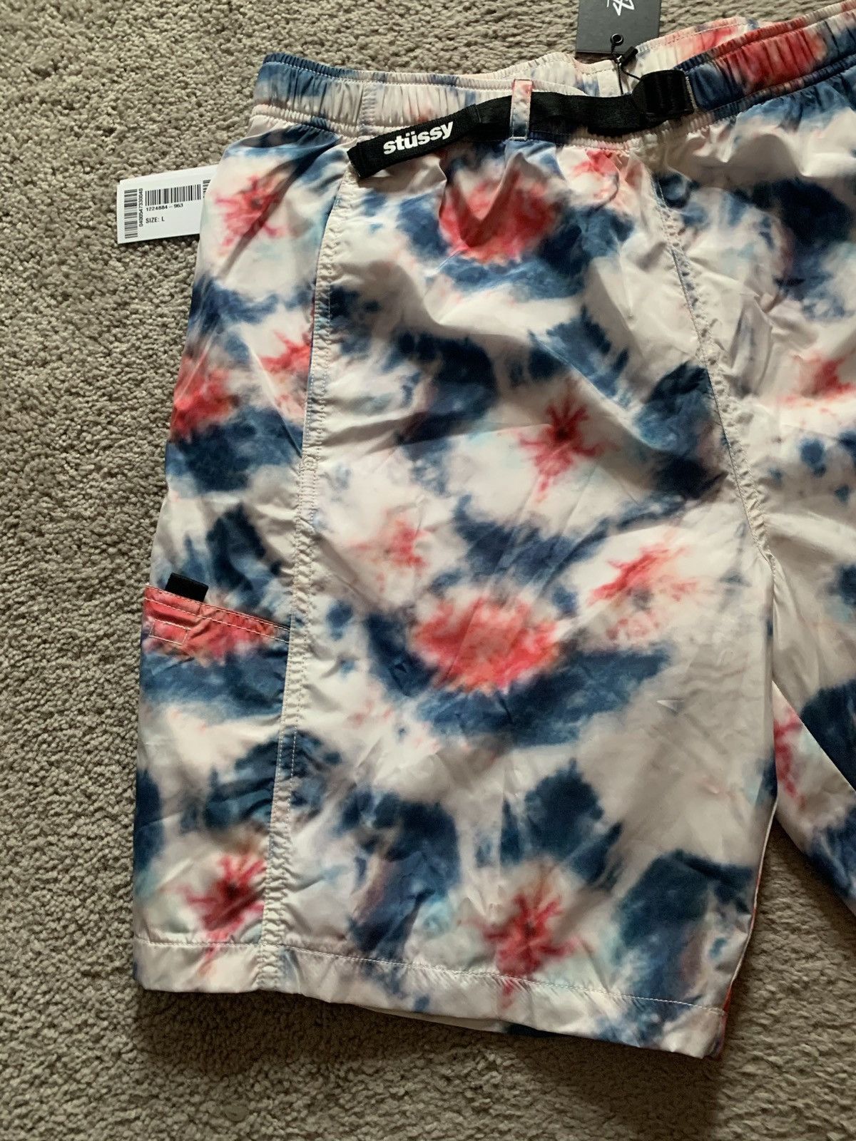 Stussy STUSSY BELTED TIE-DYE SHORTS Size US 34 / EU 50 - 4 Thumbnail