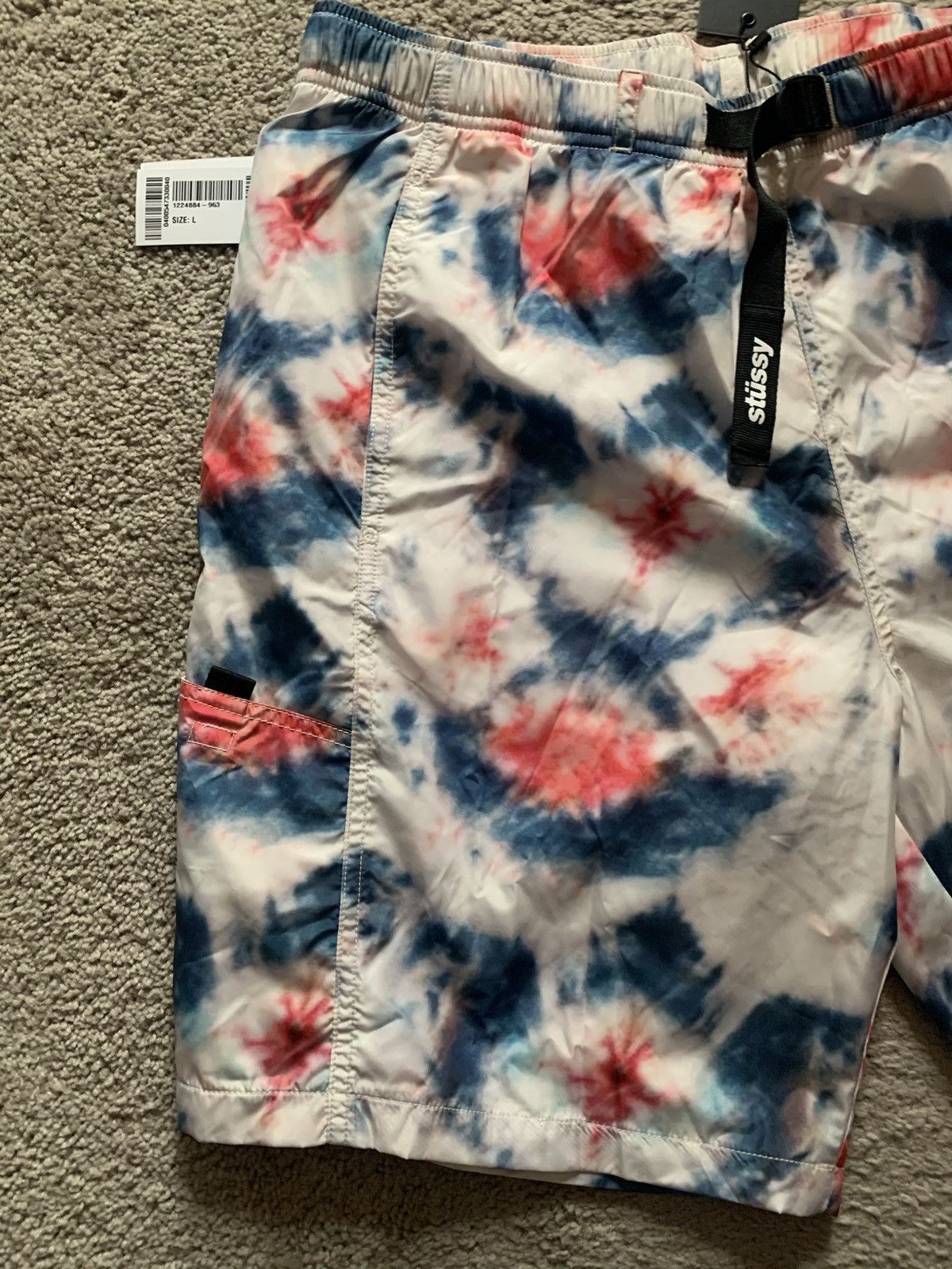 Stussy STUSSY BELTED TIE-DYE SHORTS Size US 34 / EU 50 - 9 Thumbnail