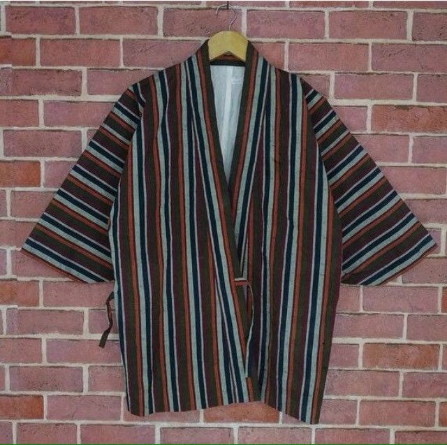 Japanese Brand × Vintage Vintage Haori Kimono Colourful Stripes Design Short Kimono Size US L / EU 52-54 / 3 - 1 Thumbnail