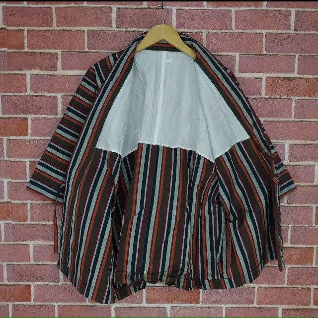 Japanese Brand × Vintage Vintage Haori Kimono Colourful Stripes Design Short Kimono Size US L / EU 52-54 / 3 - 3 Thumbnail