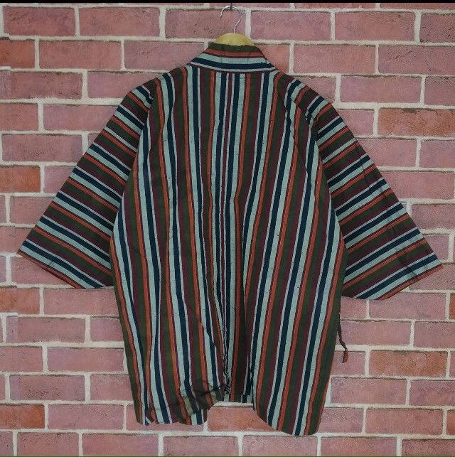 Japanese Brand × Vintage Vintage Haori Kimono Colourful Stripes Design Short Kimono Size US L / EU 52-54 / 3 - 2 Thumbnail