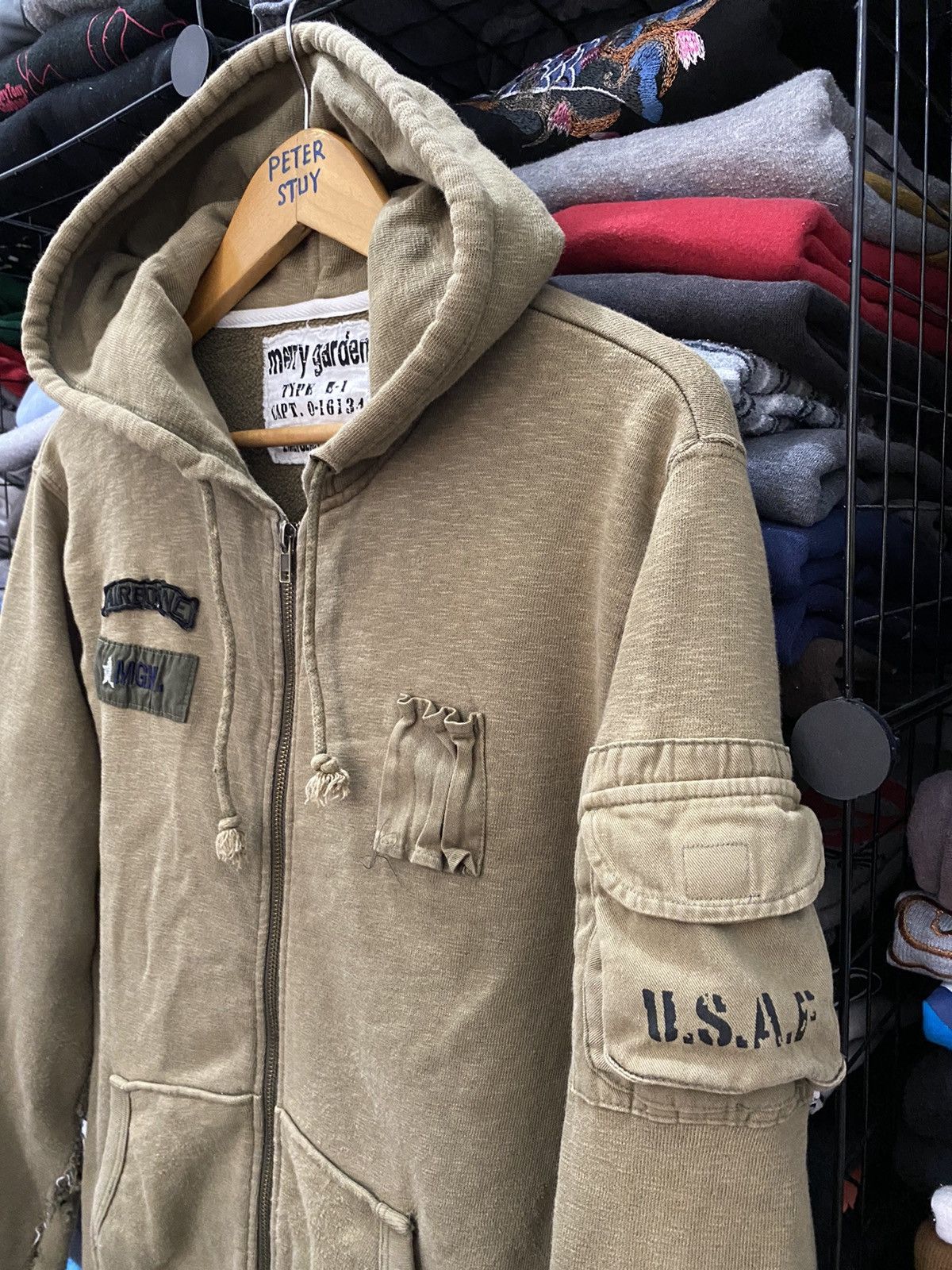 Japanese Brand Merry garden type e-1 hoodies sweater military style Size US M / EU 48-50 / 2 - 3 Thumbnail