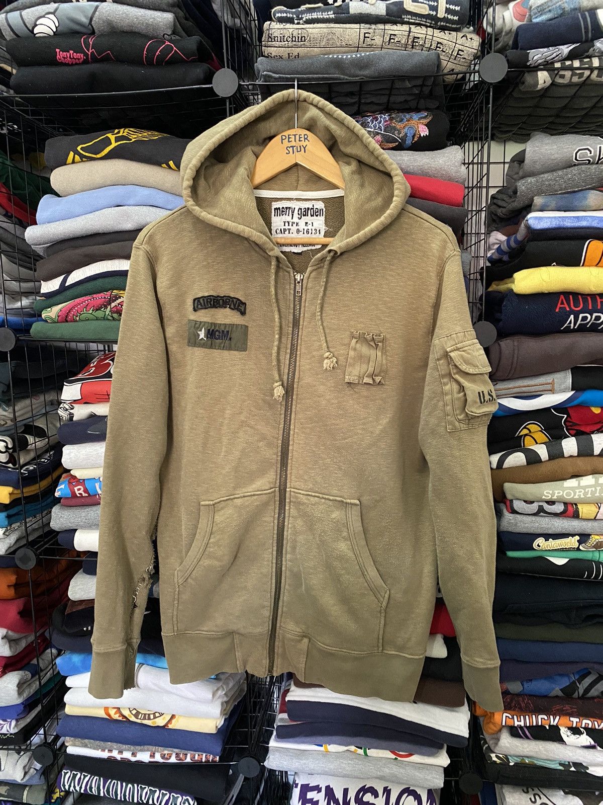 Japanese Brand Merry garden type e-1 hoodies sweater military style Size US M / EU 48-50 / 2 - 1 Thumbnail