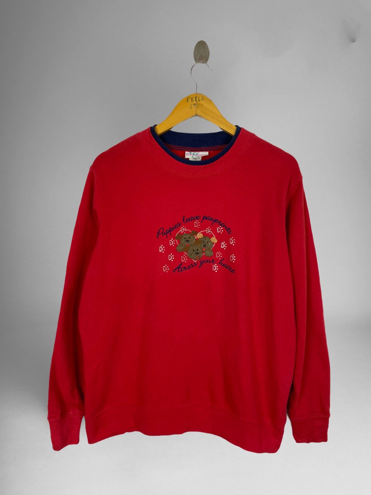 Vintage VINTAGE PUPPIES LEAVE PAWPRINTS ACROSS YOUR HEARTS Size US L / EU 52-54 / 3 - 1 Thumbnail
