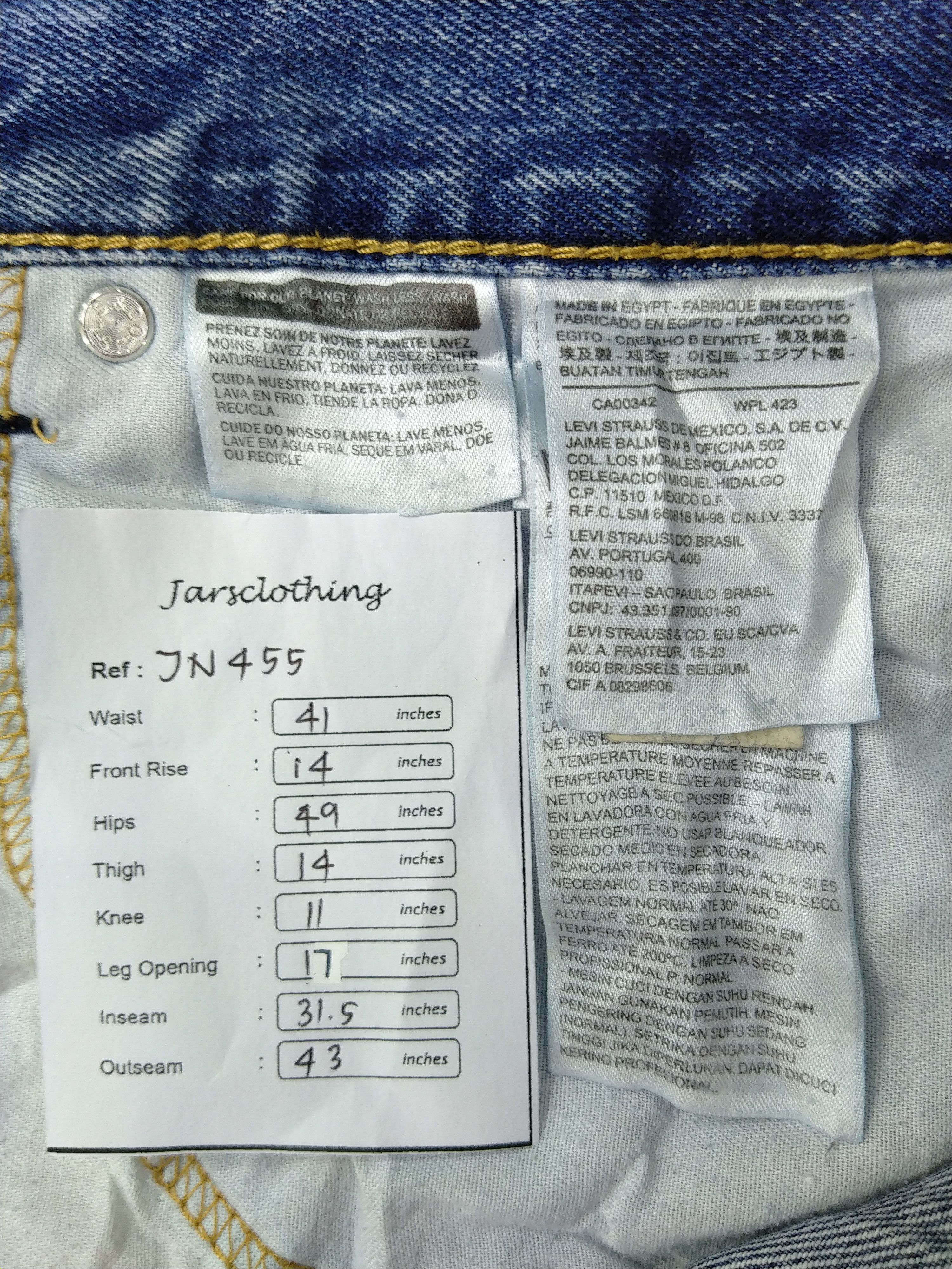 Levi's Blue Vintage Levi's Denim 41x31.5 -JN455 Size US 41 - 10 Thumbnail