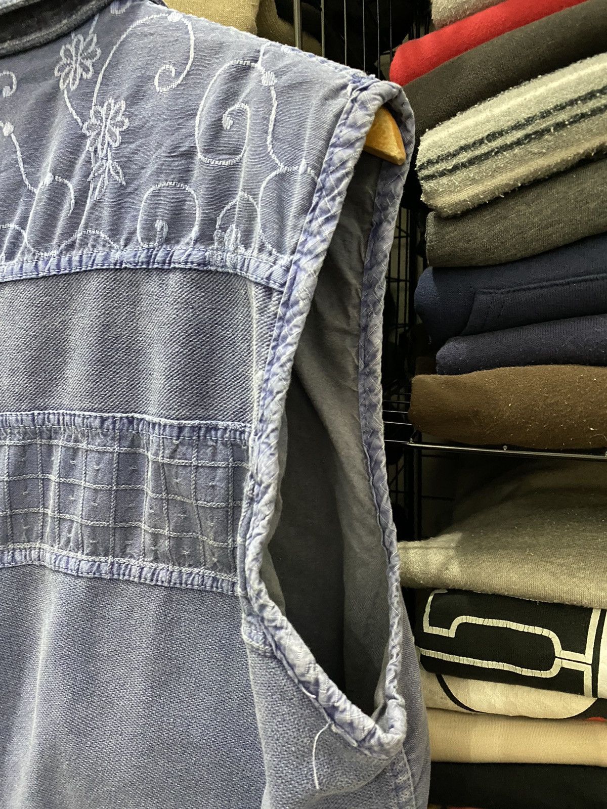 Indigo × Japanese Brand × Vintage VINTAGE INDIGO COLLAR VEST NICE DESIGN Size US L / EU 52-54 / 3 - 9 Thumbnail