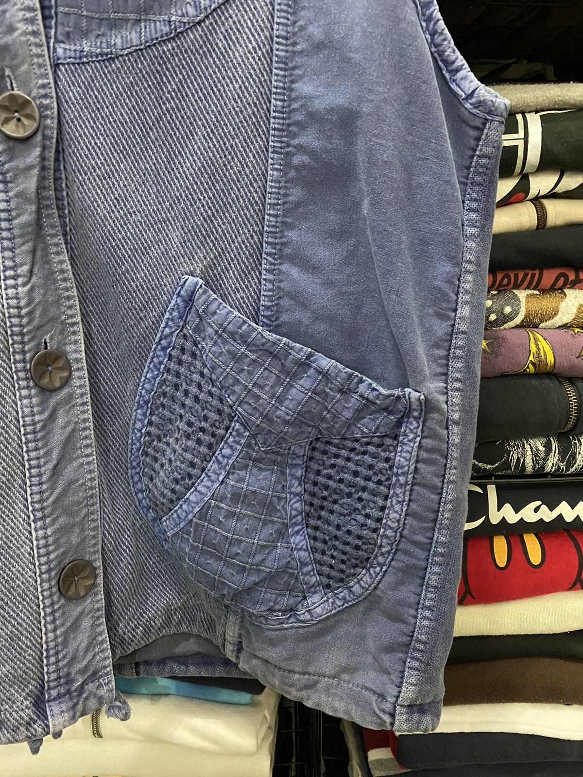 Indigo × Japanese Brand × Vintage VINTAGE INDIGO COLLAR VEST NICE DESIGN Size US L / EU 52-54 / 3 - 7 Thumbnail