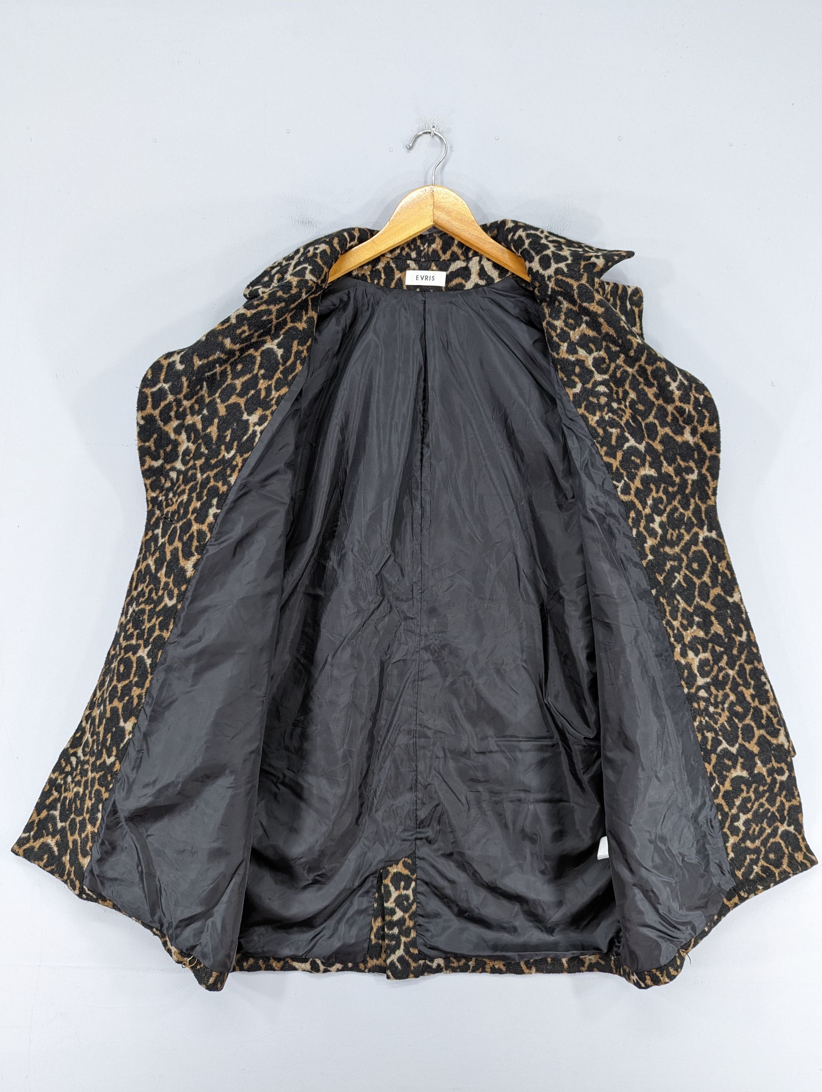 Vintage 💥RARE💥Vintage Evris Leopard Printed Button Jacket Size L / US 10 / IT 46 - 6 Thumbnail