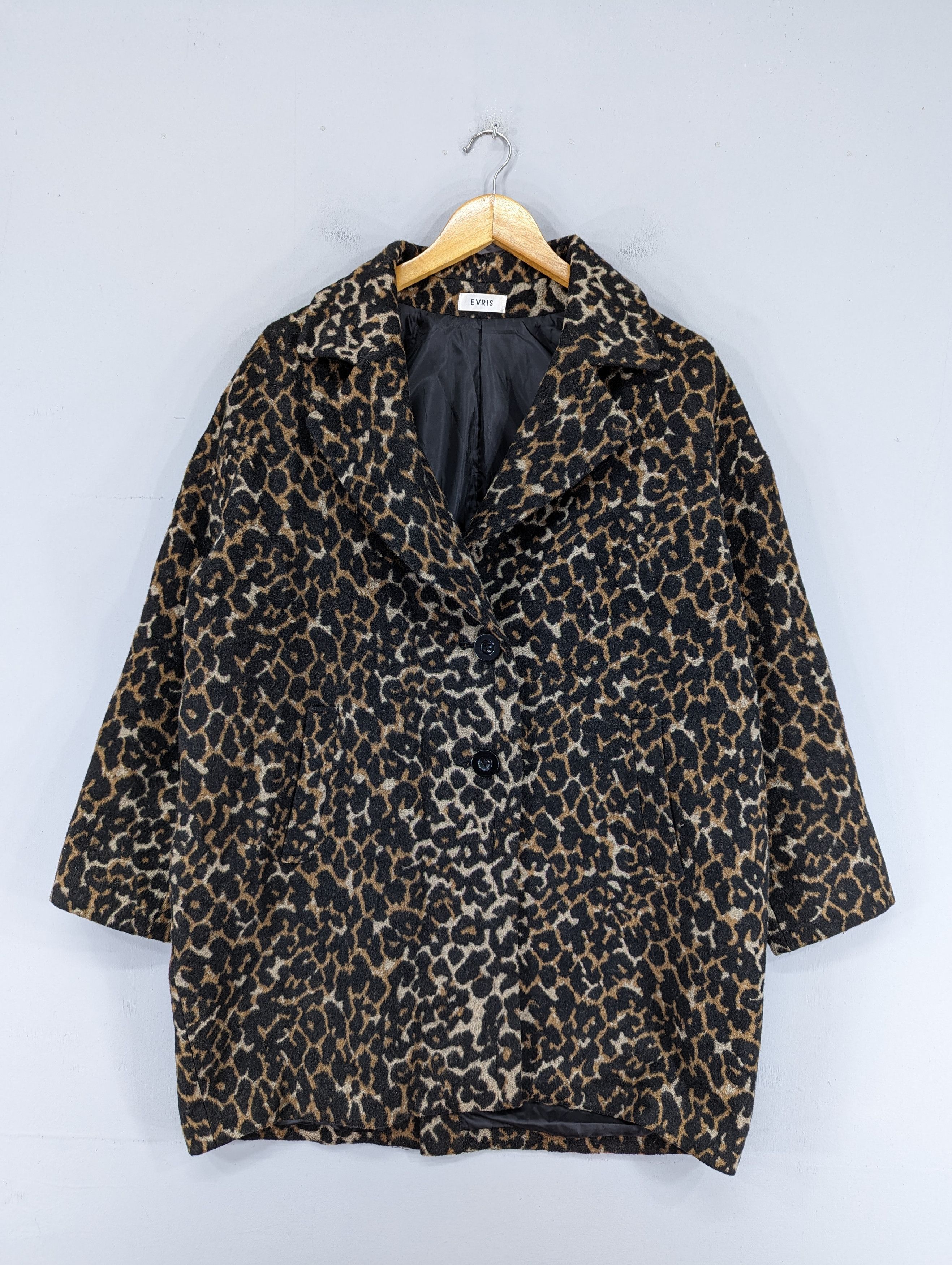 Vintage 💥RARE💥Vintage Evris Leopard Printed Button Jacket Size L / US 10 / IT 46 - 1 Thumbnail