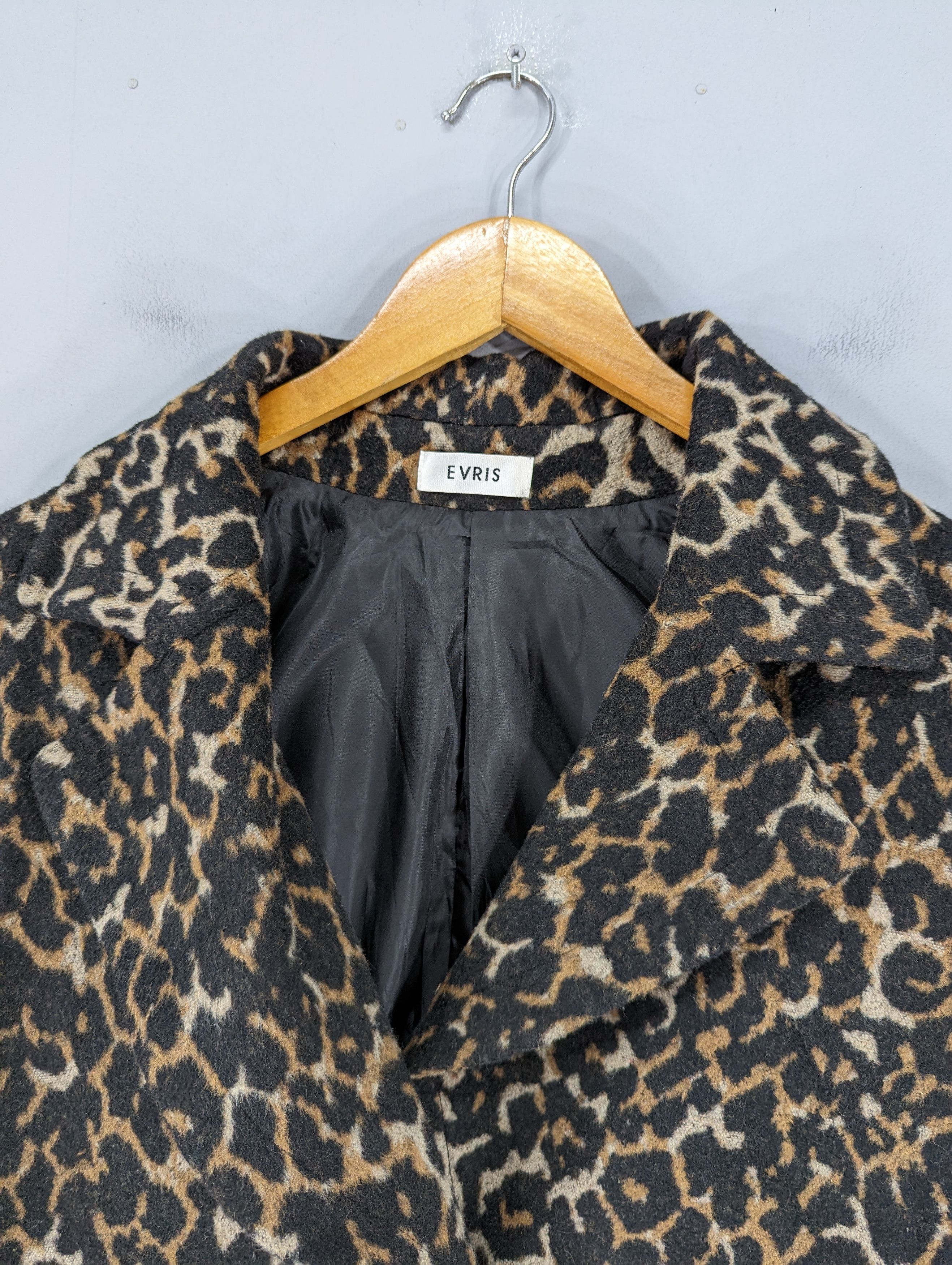 Vintage 💥RARE💥Vintage Evris Leopard Printed Button Jacket Size L / US 10 / IT 46 - 7 Thumbnail