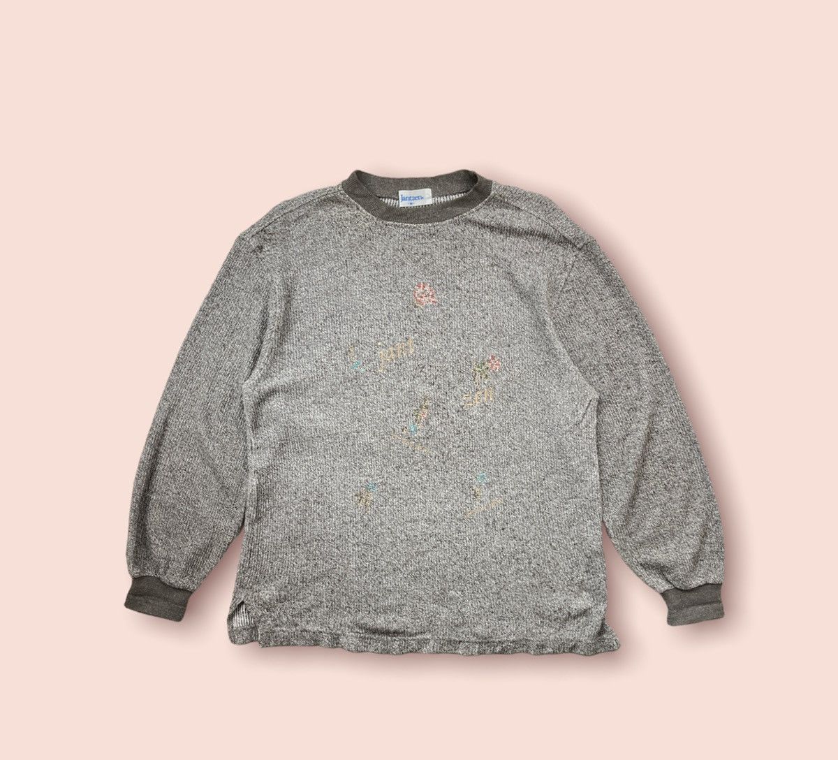 Japanese Brand × Vintage Vintage 80s 90s Jantzen Floral Knit Style Design Sweatshirt Size US M / EU 48-50 / 2 - 1 Thumbnail