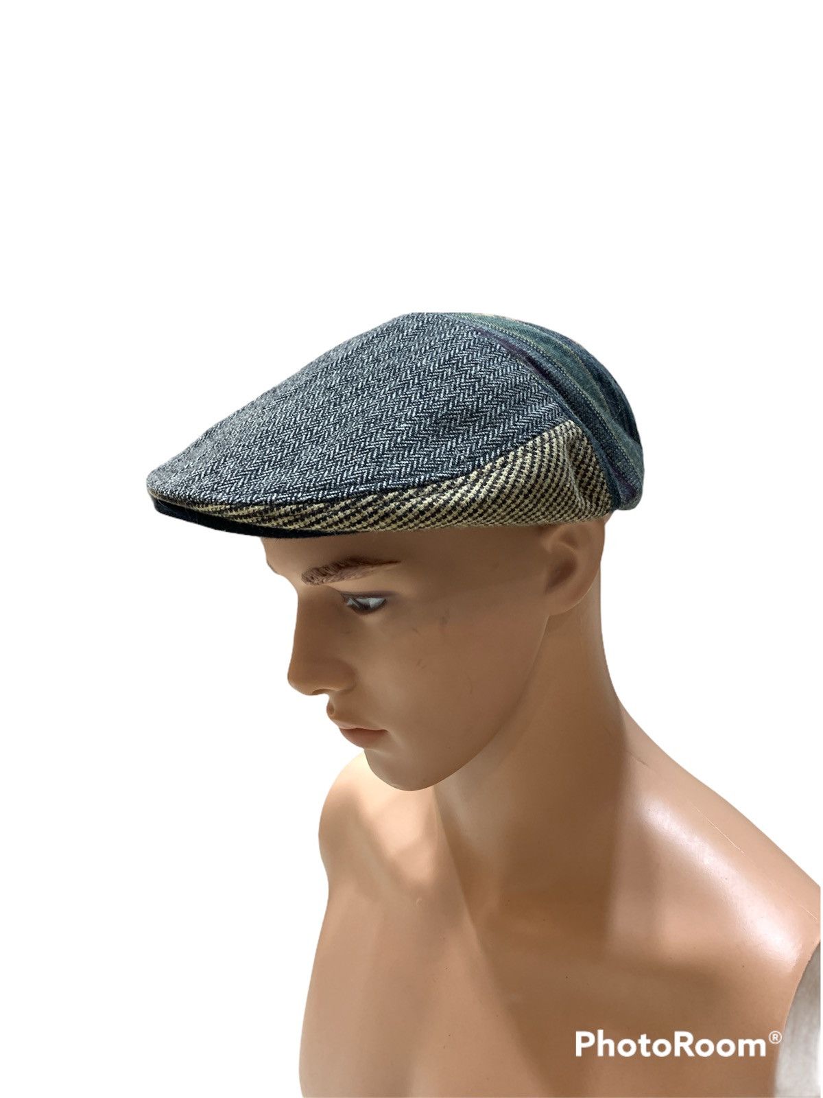 Japanese Brand BASIQUENTI BORO FLAT CAP HAT Size ONE SIZE - 2 Thumbnail