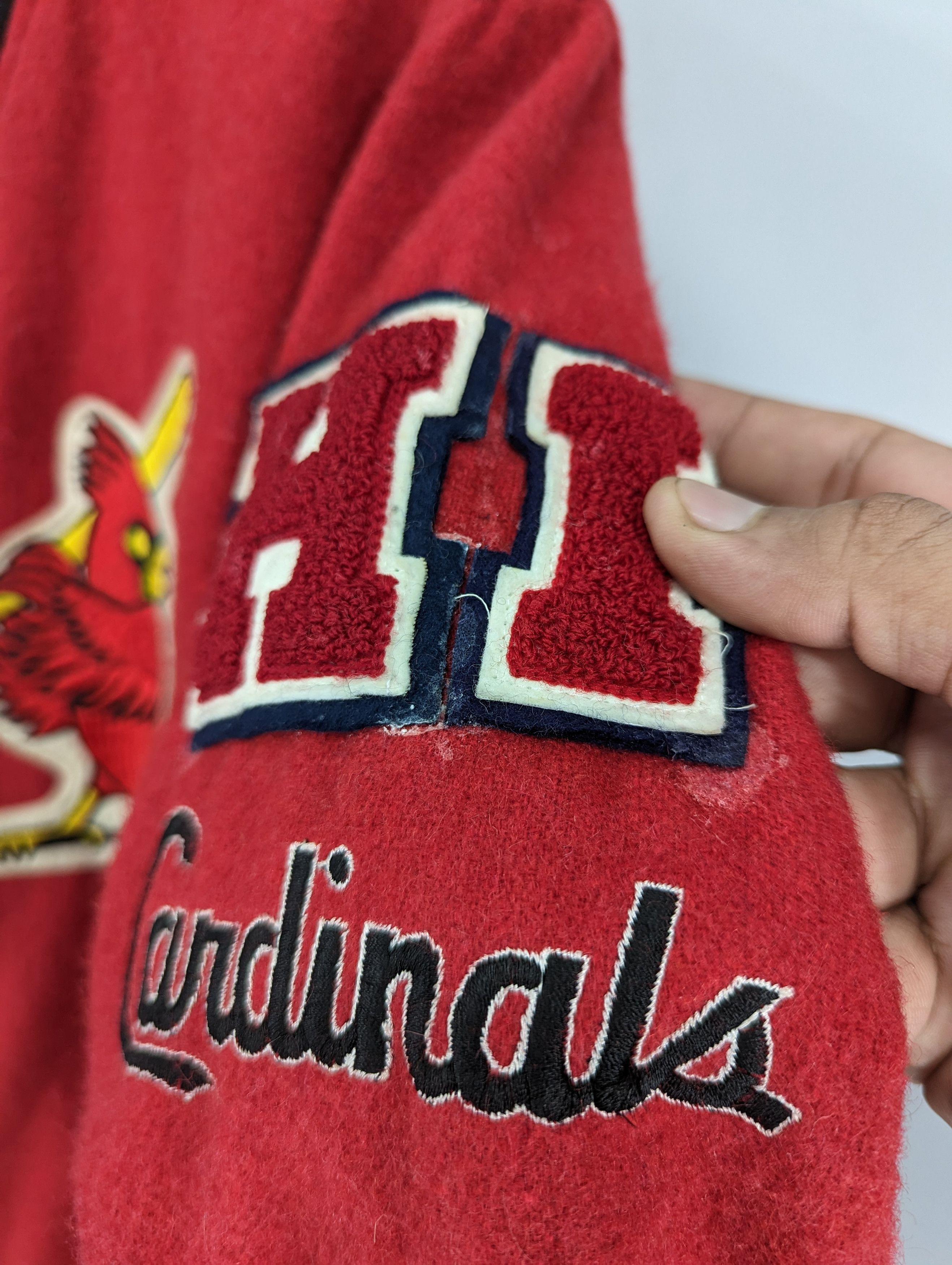 MLB 💥RARE💥Vintage Cardinal MLB Wool Varsity Jacket Size US M / EU 48-50 / 2 - 6 Thumbnail