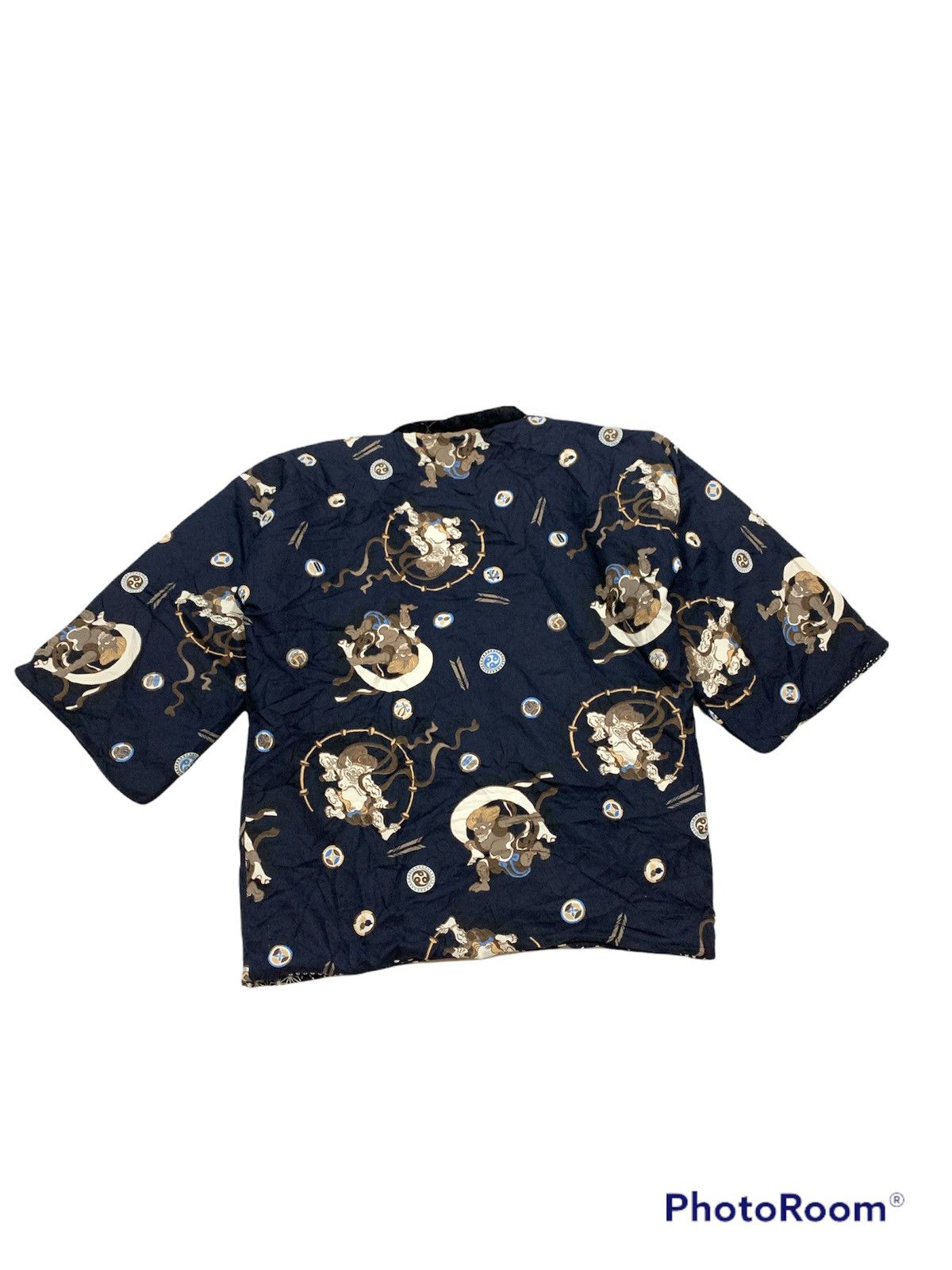Japanese Brand VINTAGE REVERSIBLE KIMONO ROBE JAPANESE MOTIVE Size US M / EU 48-50 / 2 - 6 Thumbnail