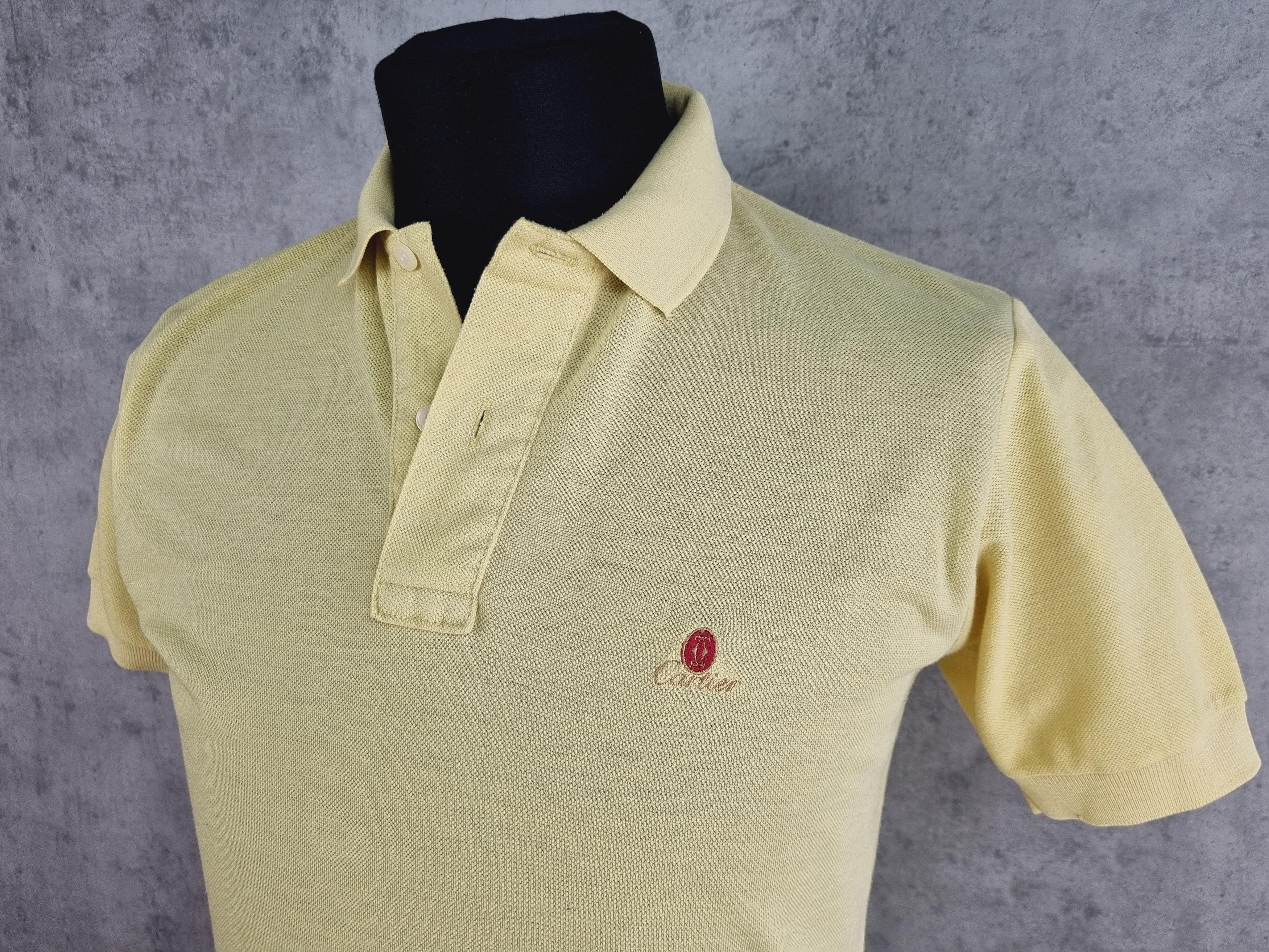 image of 90's Les Must De Cartier Luxury Polo in Lemon, Men's (Size Small)