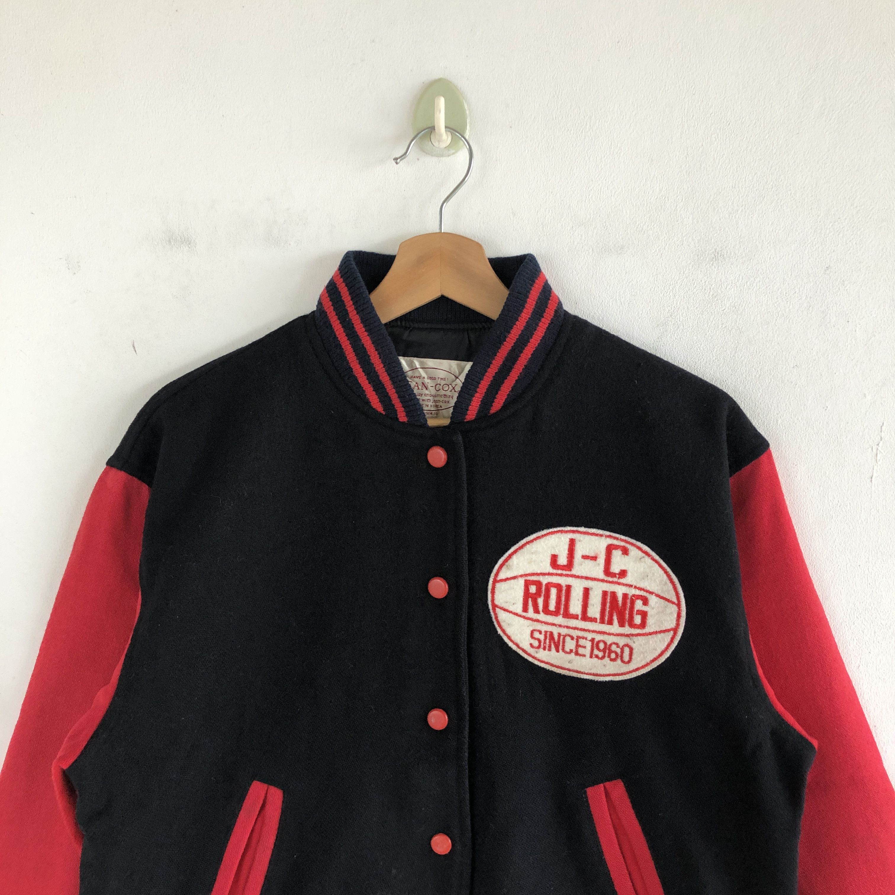 Vintage Vintage Jean Cox Varsity Jacket Letterman Wool Jackets Size US L / EU 52-54 / 3 - 3 Thumbnail