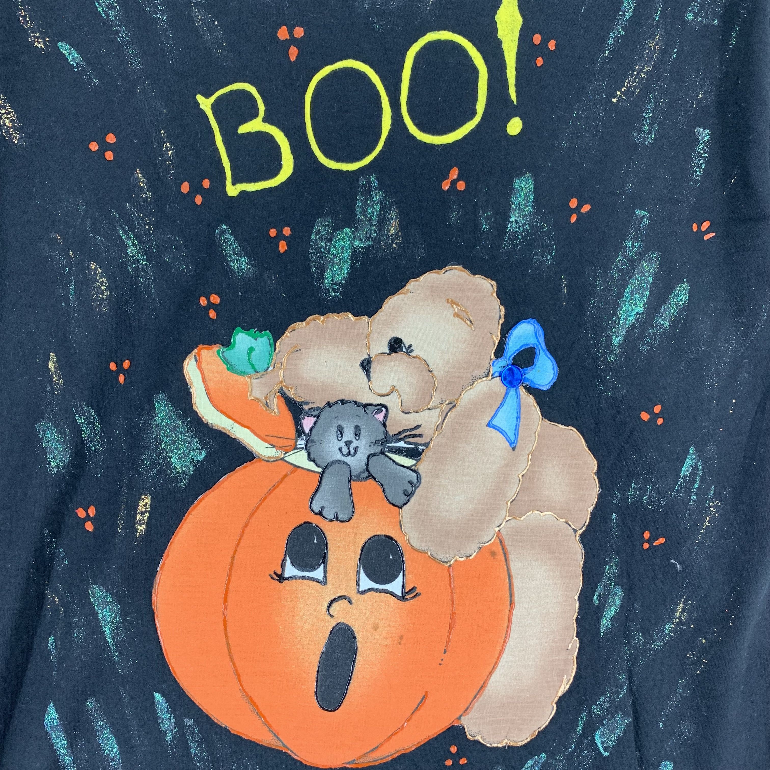 Hanes Vintage Halloween Pumpkin Hanes Tees #3380-120 Size US L / EU 52-54 / 3 - 3 Thumbnail